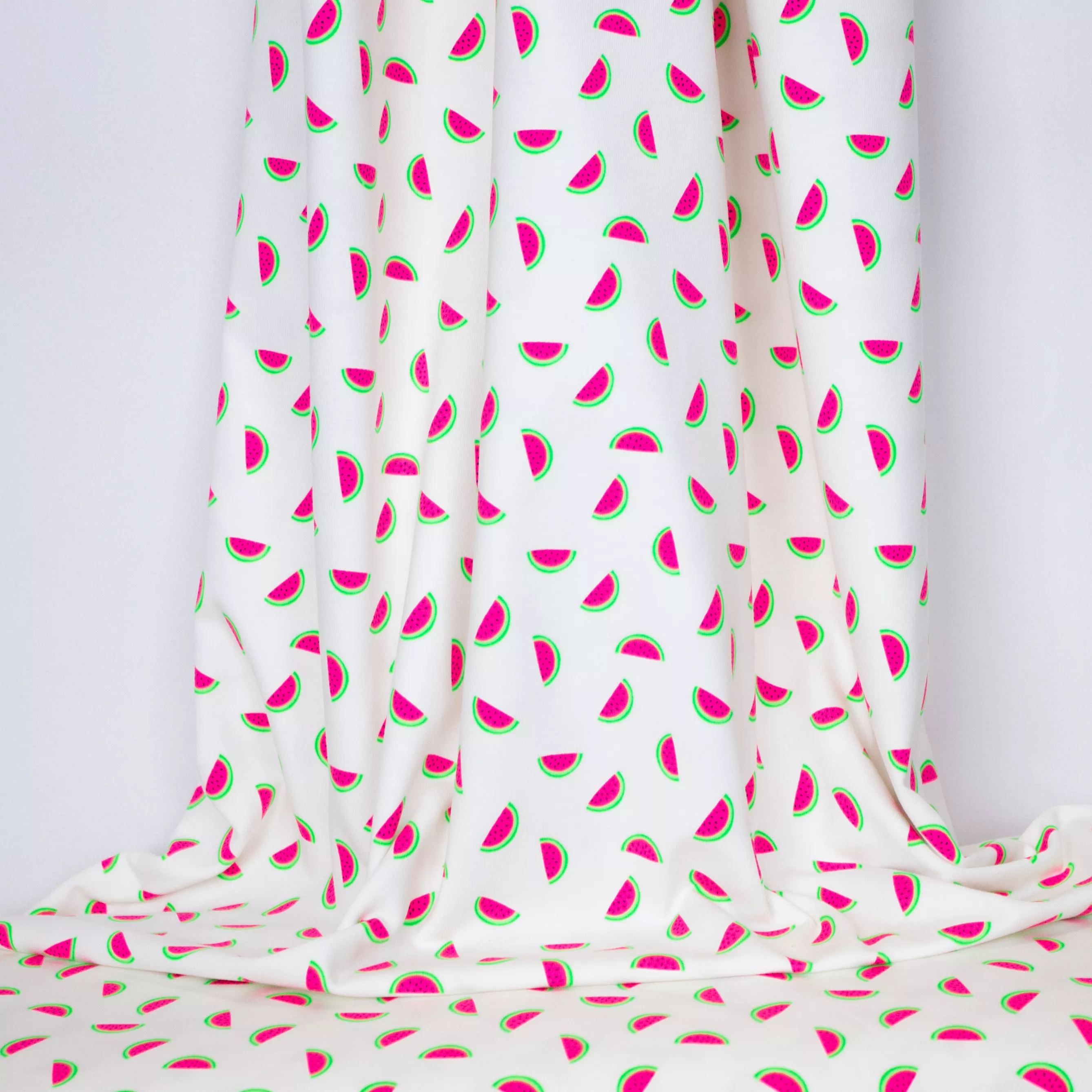 Witte tricot met watermeloenen