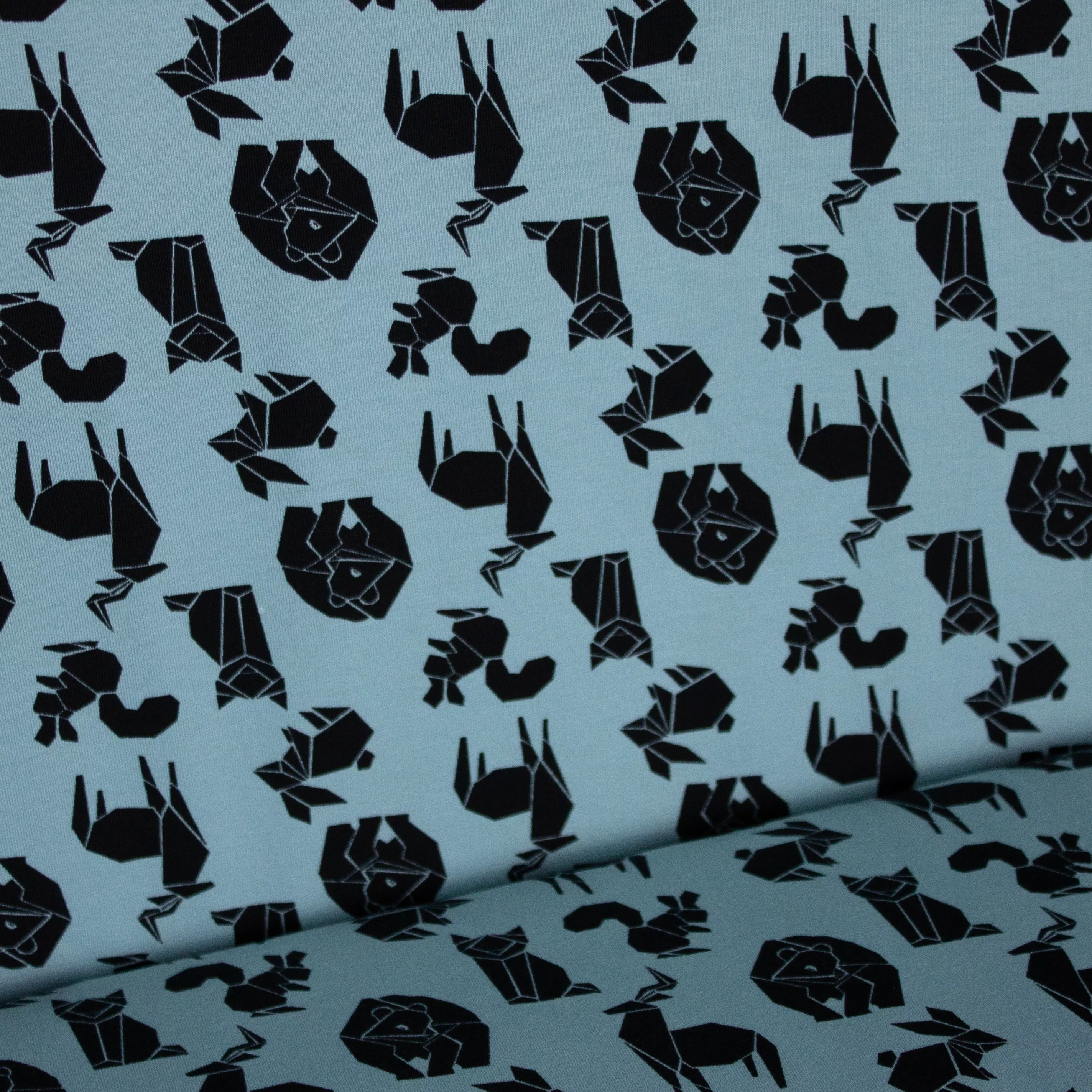 Blauwe Tricot met Dieren Motief
