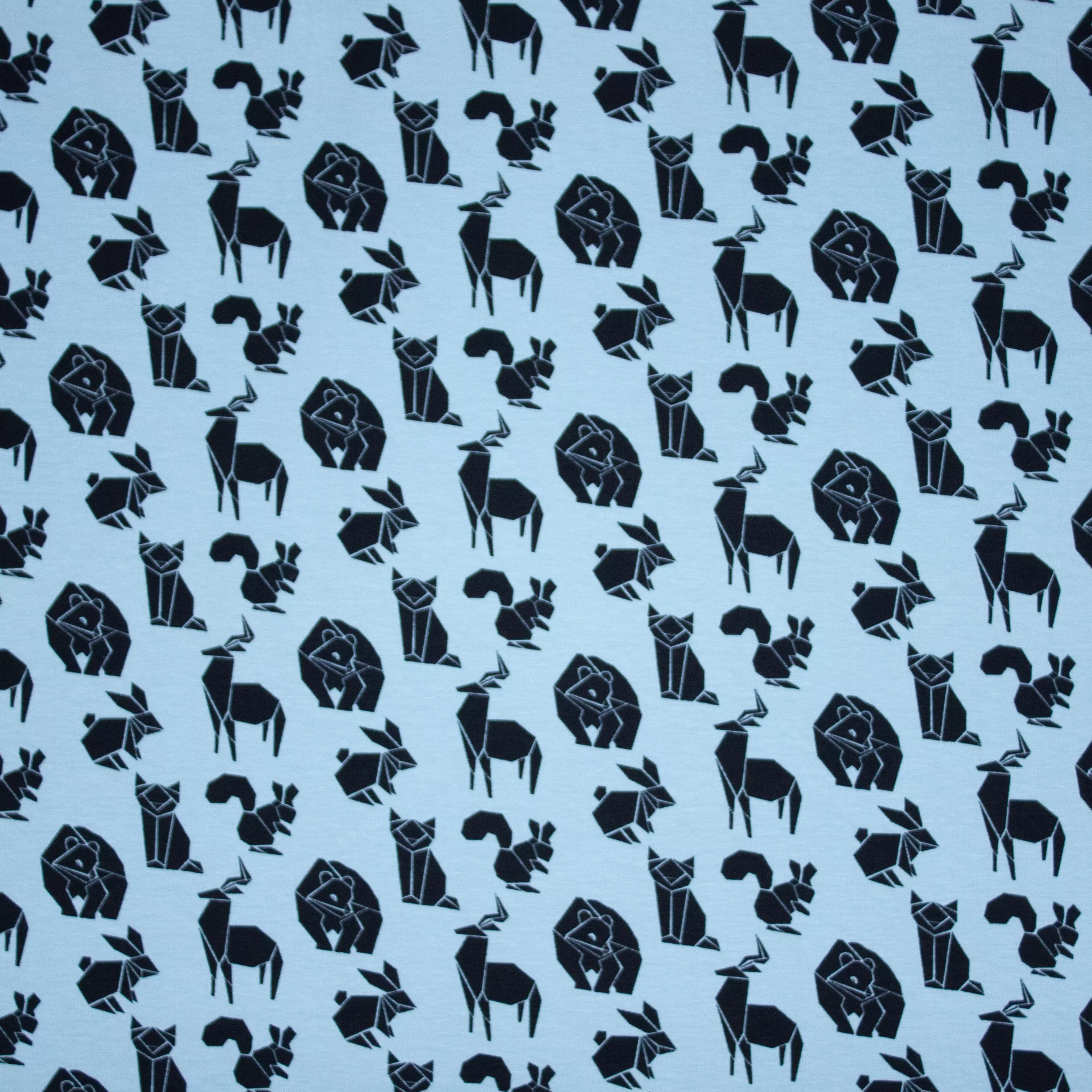 Blauwe Tricot met Dieren Motief