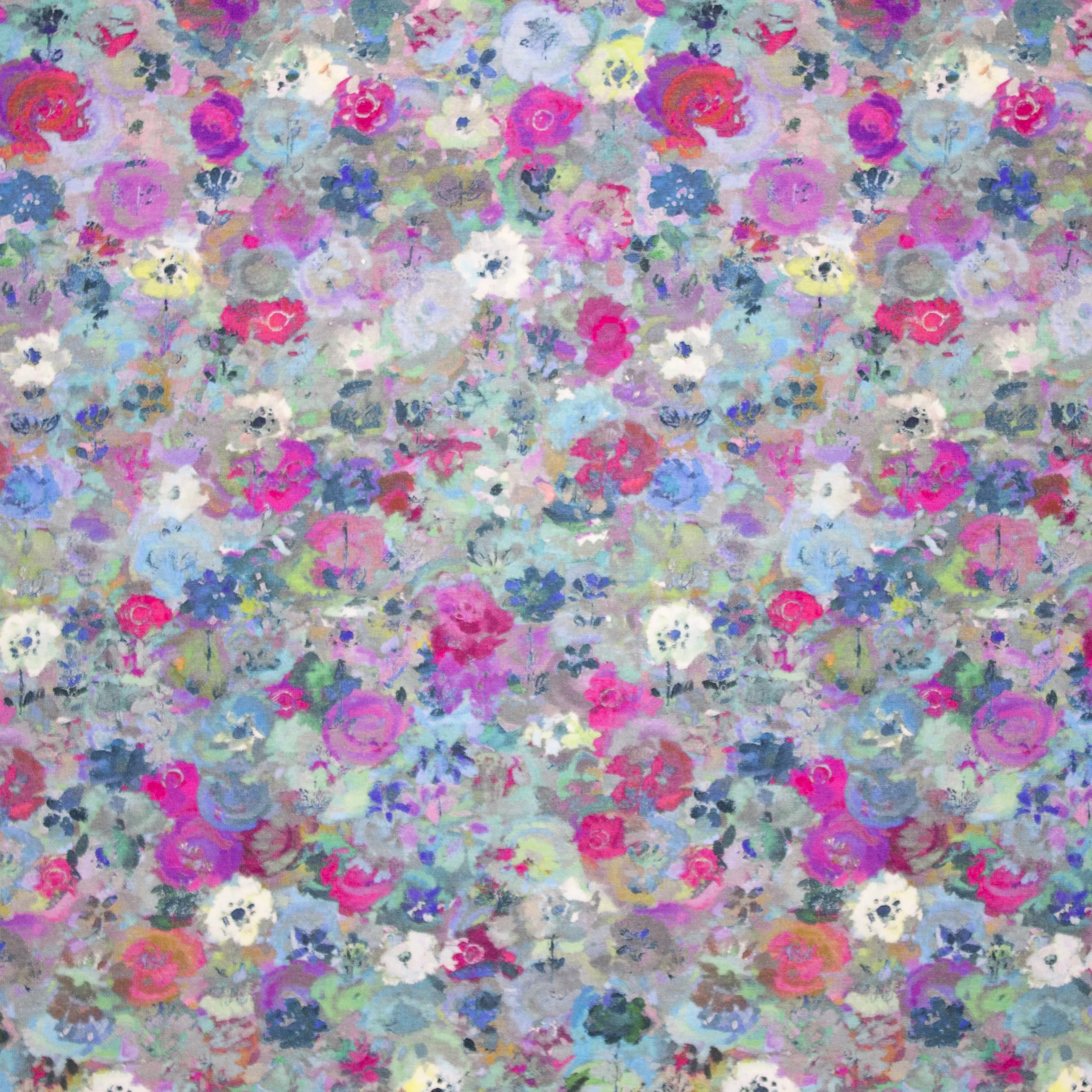 Tricot met geschilderde bloemen