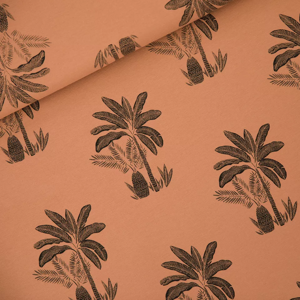 Palm trees M Pecan Brown French Terry van See You at Six