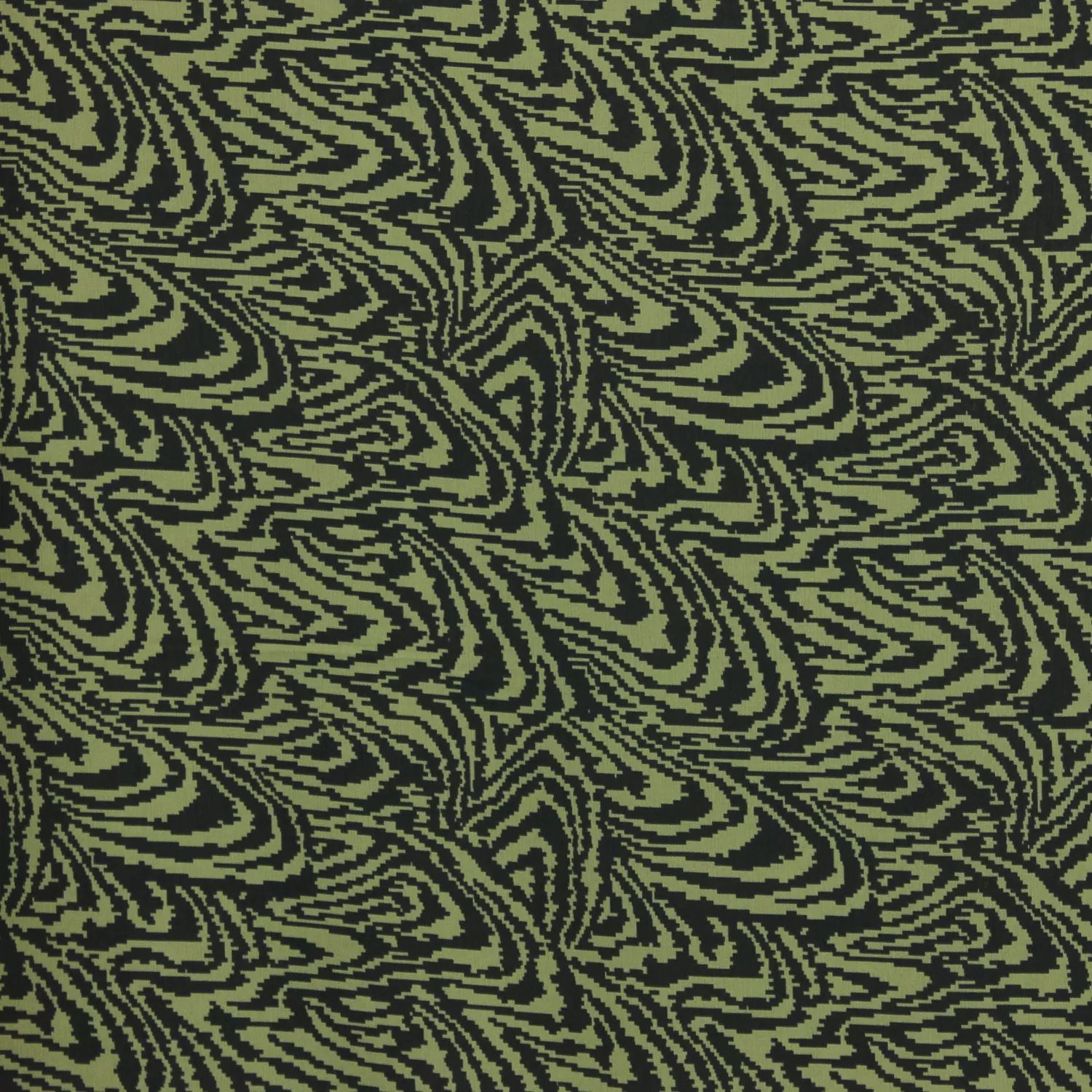 Polyester crêpe groen 'Pixeled Wave' - Burda