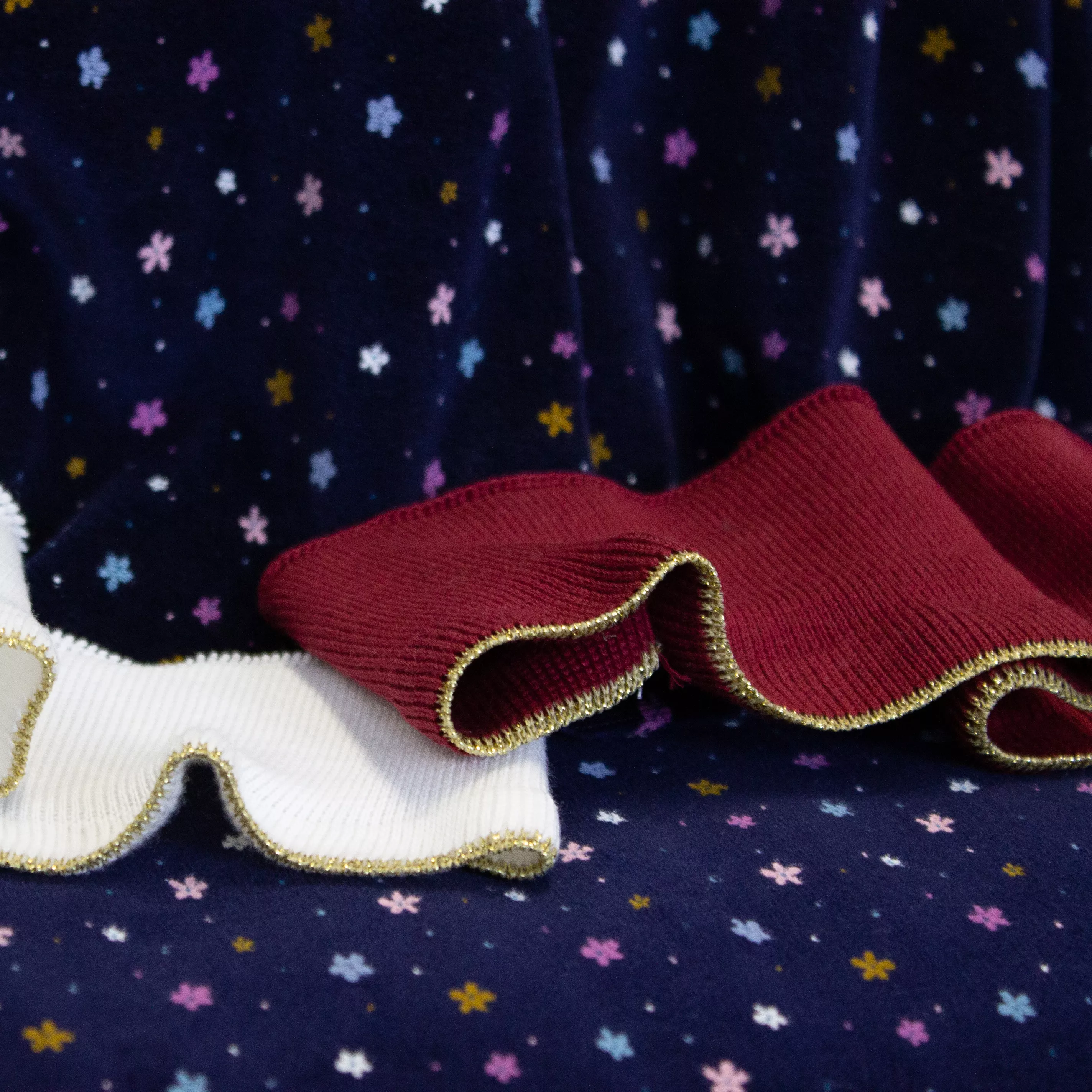 Bordeaux cuff (boordstof) van Poppy