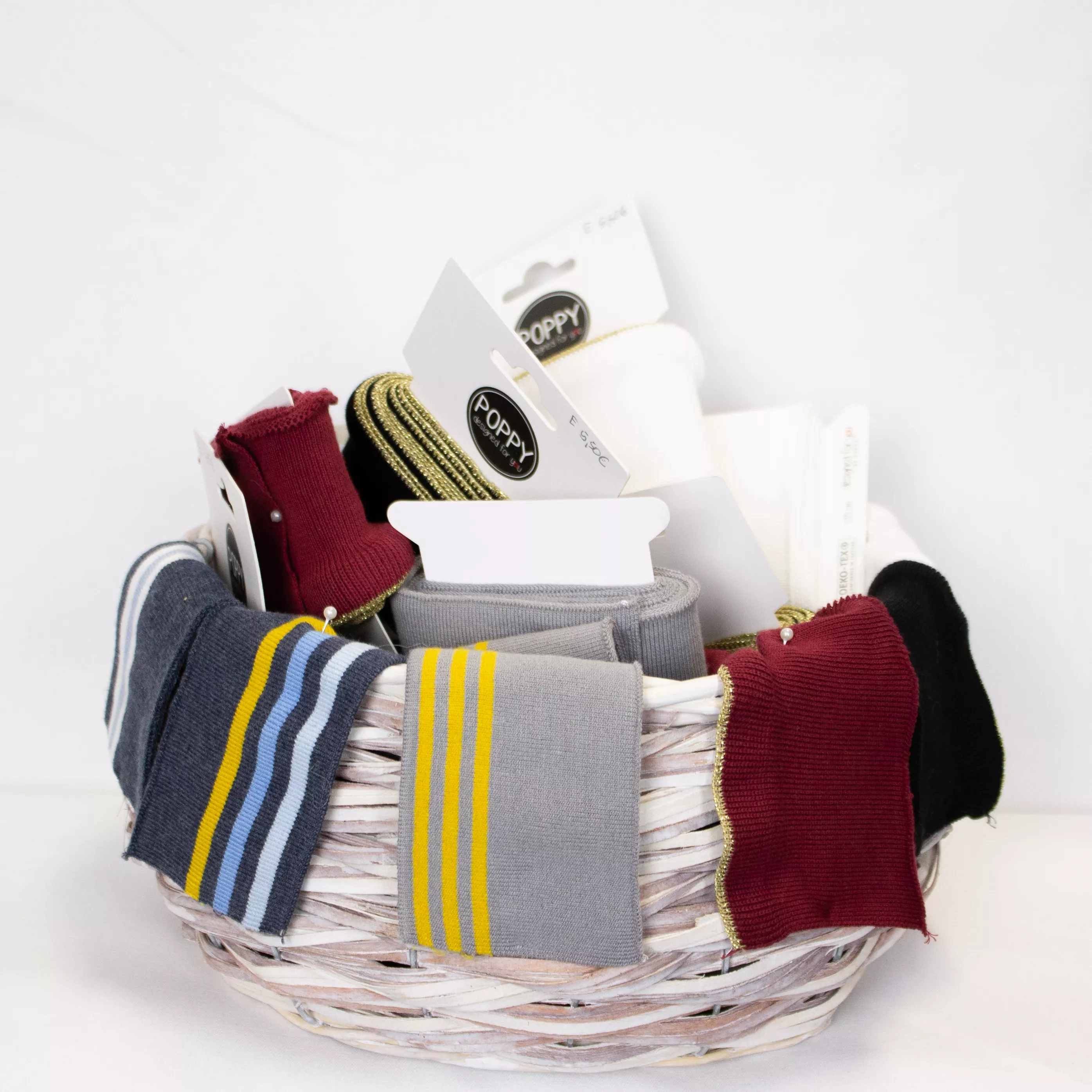 Grijze gestreepte cuff (boordstof) van Poppy