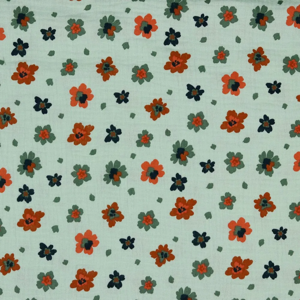 Double Gauze met Bloemetjes van Poppy