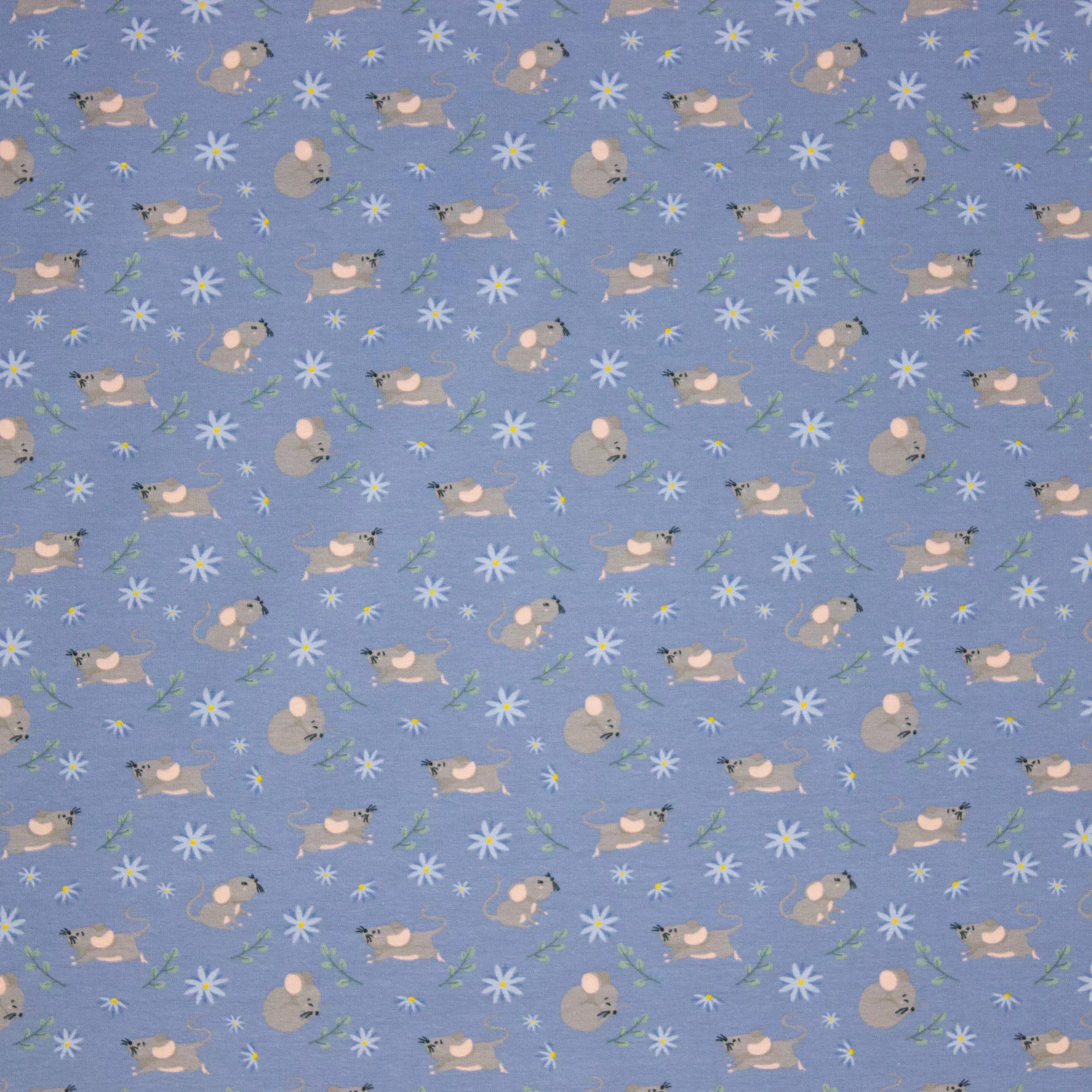 Blauwe Tricot met Muisjes