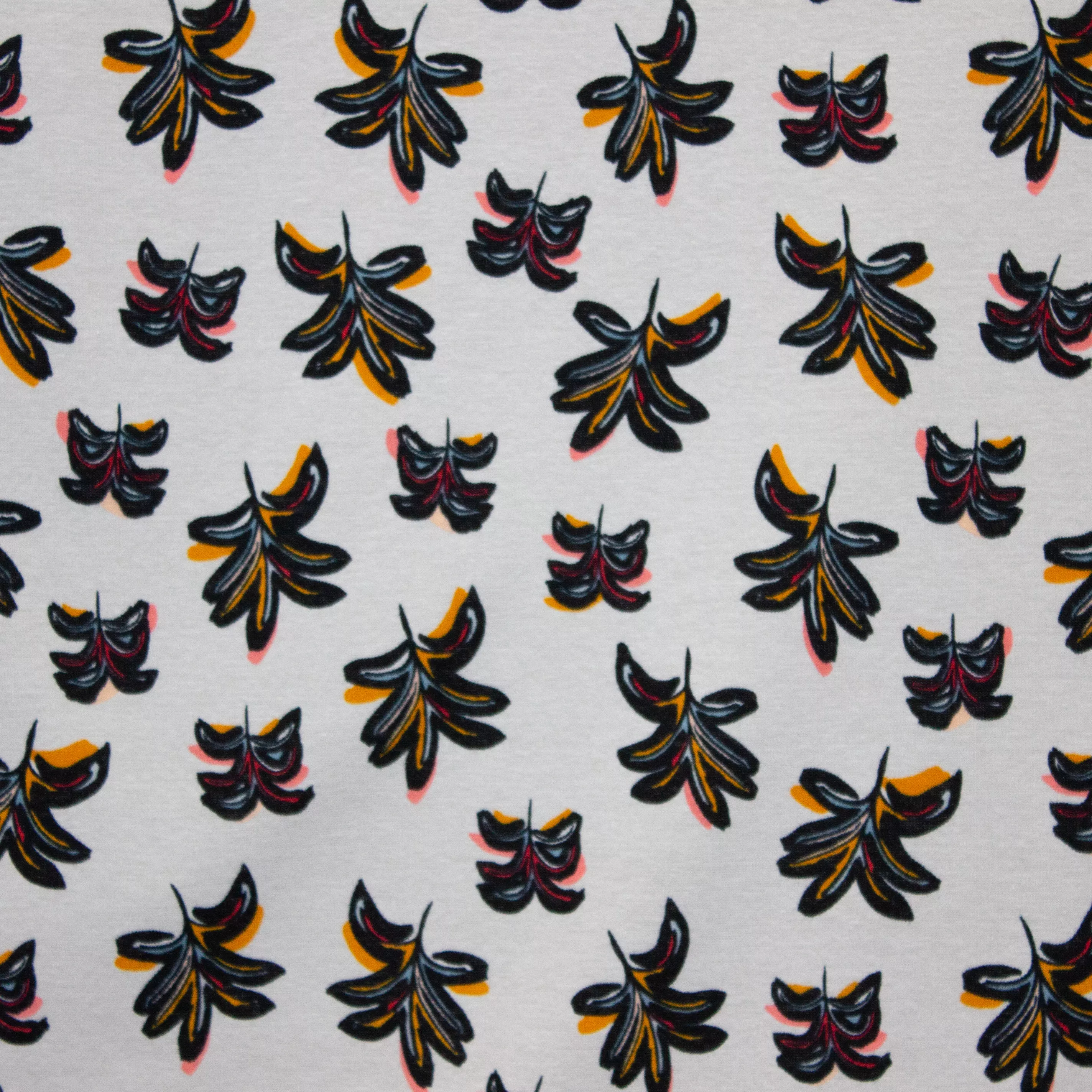 Witte Sweater met Gekleurde Bladeren van Poppy