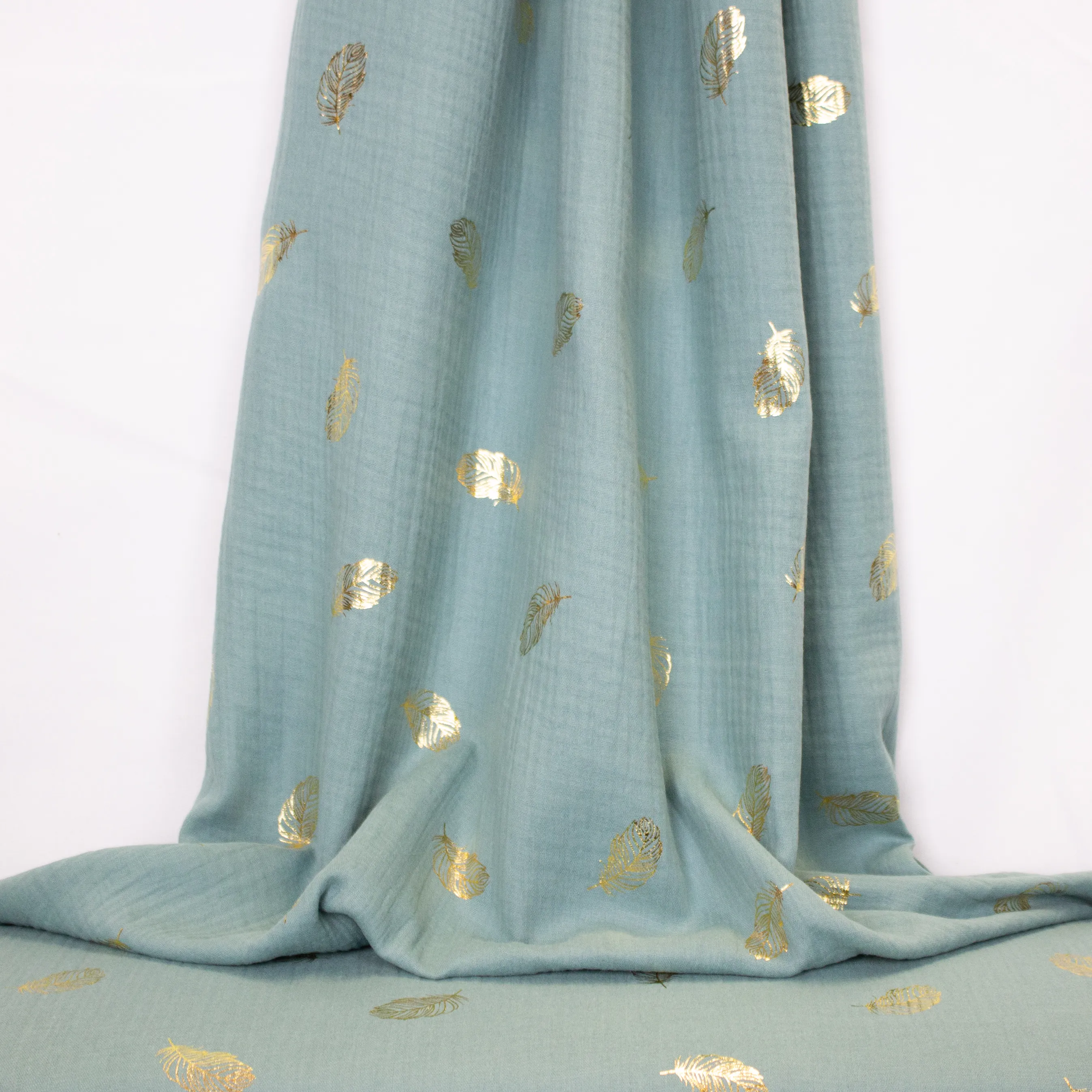 Double Gauze met Gouden Veren van Poppy