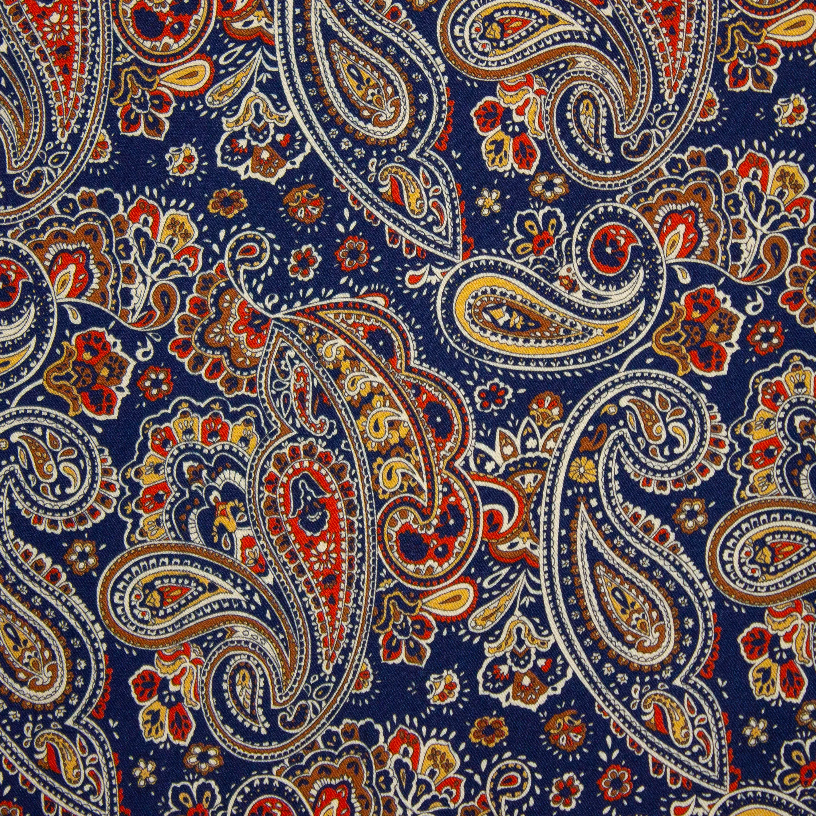 Blauwe Viscose met Organisch patroon
