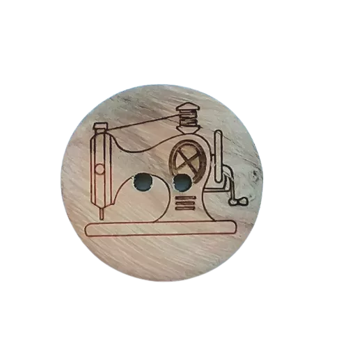Knoop naturel hout - naaimachine - 20 mm