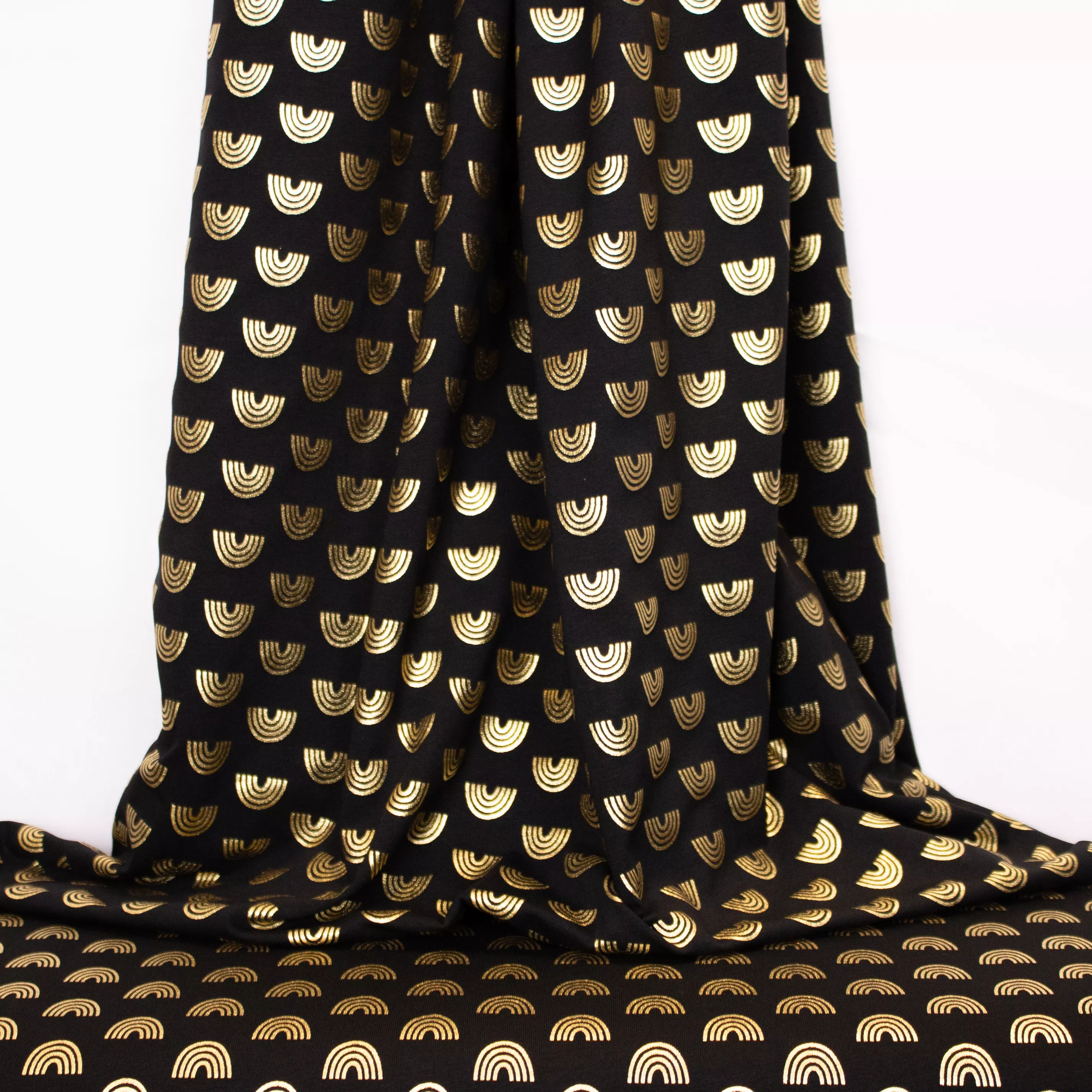 Zwarte Tricot met Gouden Regenbogen