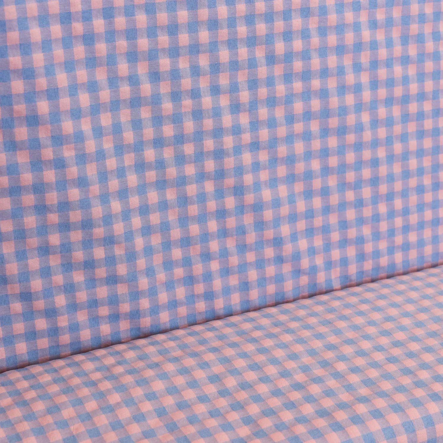 Gingham geruit blauw en roze - Knipmode