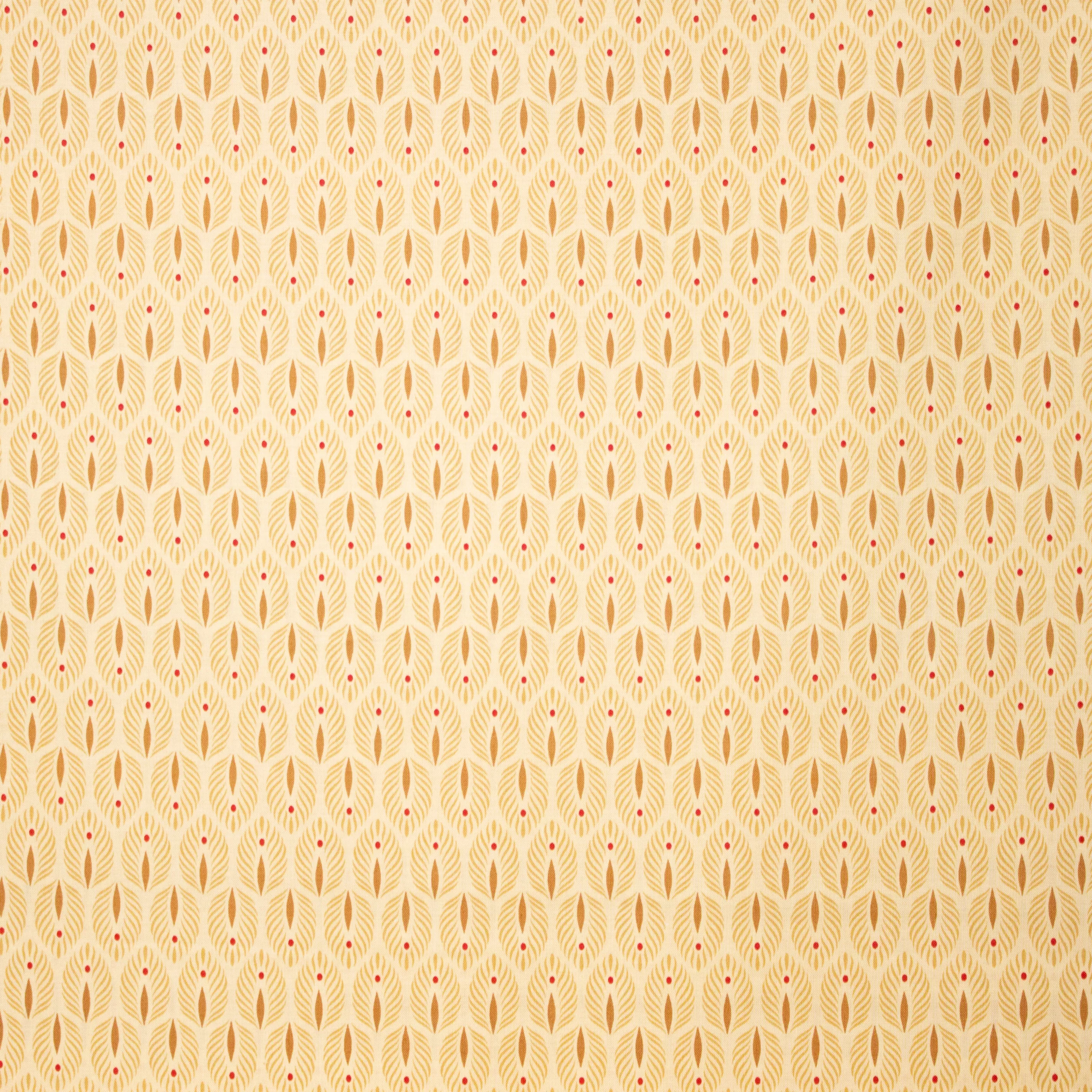 Beige Katoen met Print