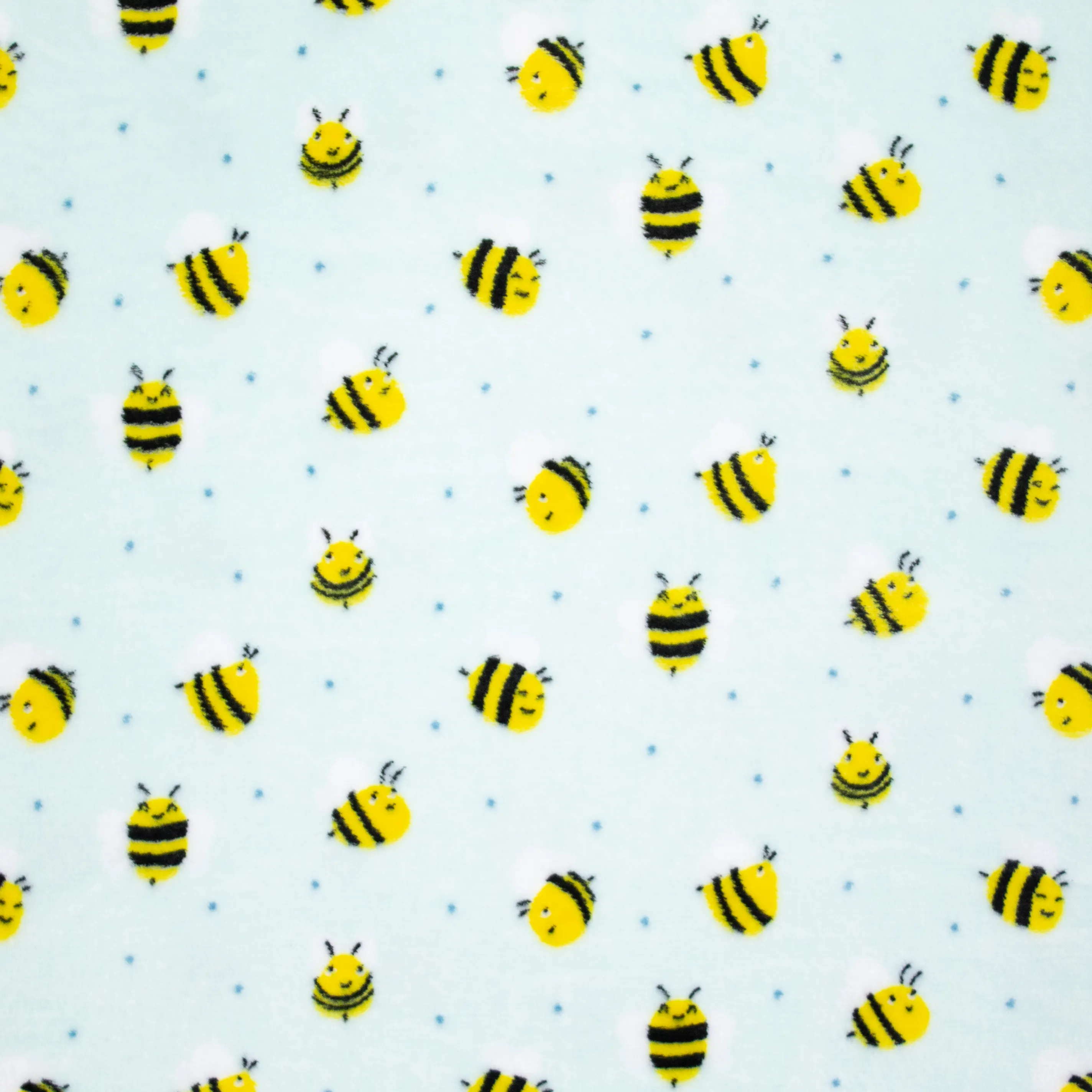 Lichtblauwe fleece met Bijtjes