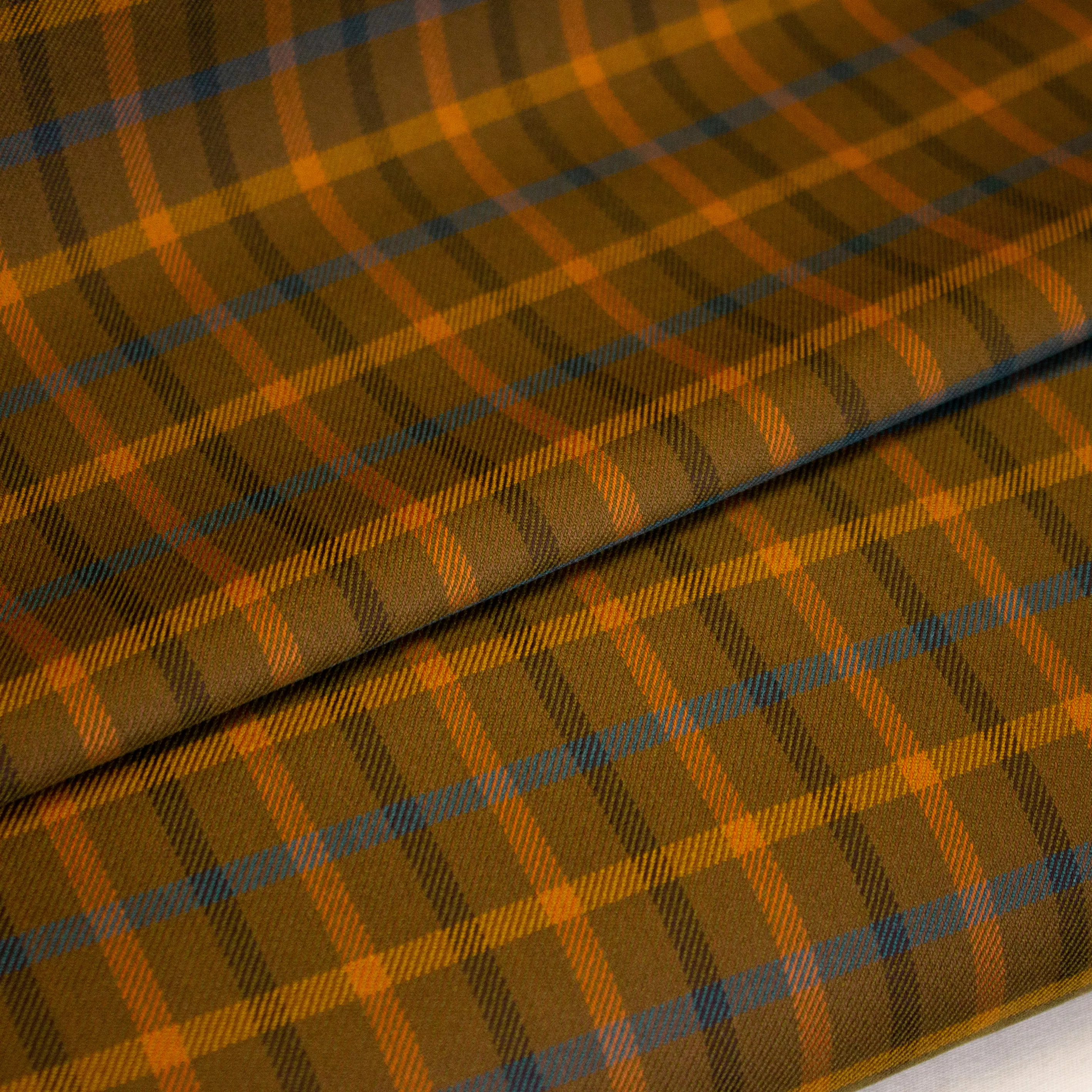 Bruine geruite viscose polyester mengeling van La Maison Victor