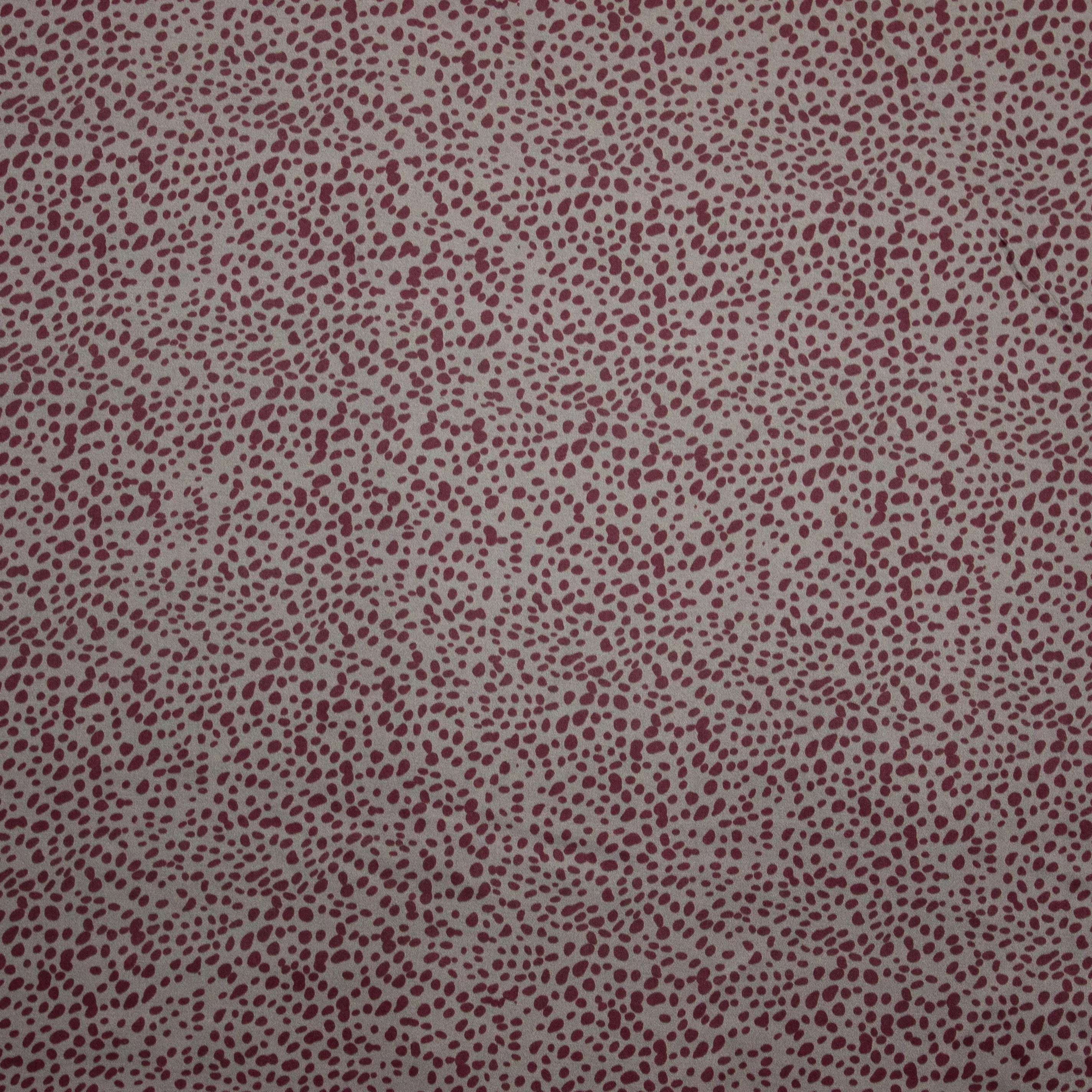 Grijze viscose rayon met bordeaux vlekjes van La Maison Victor