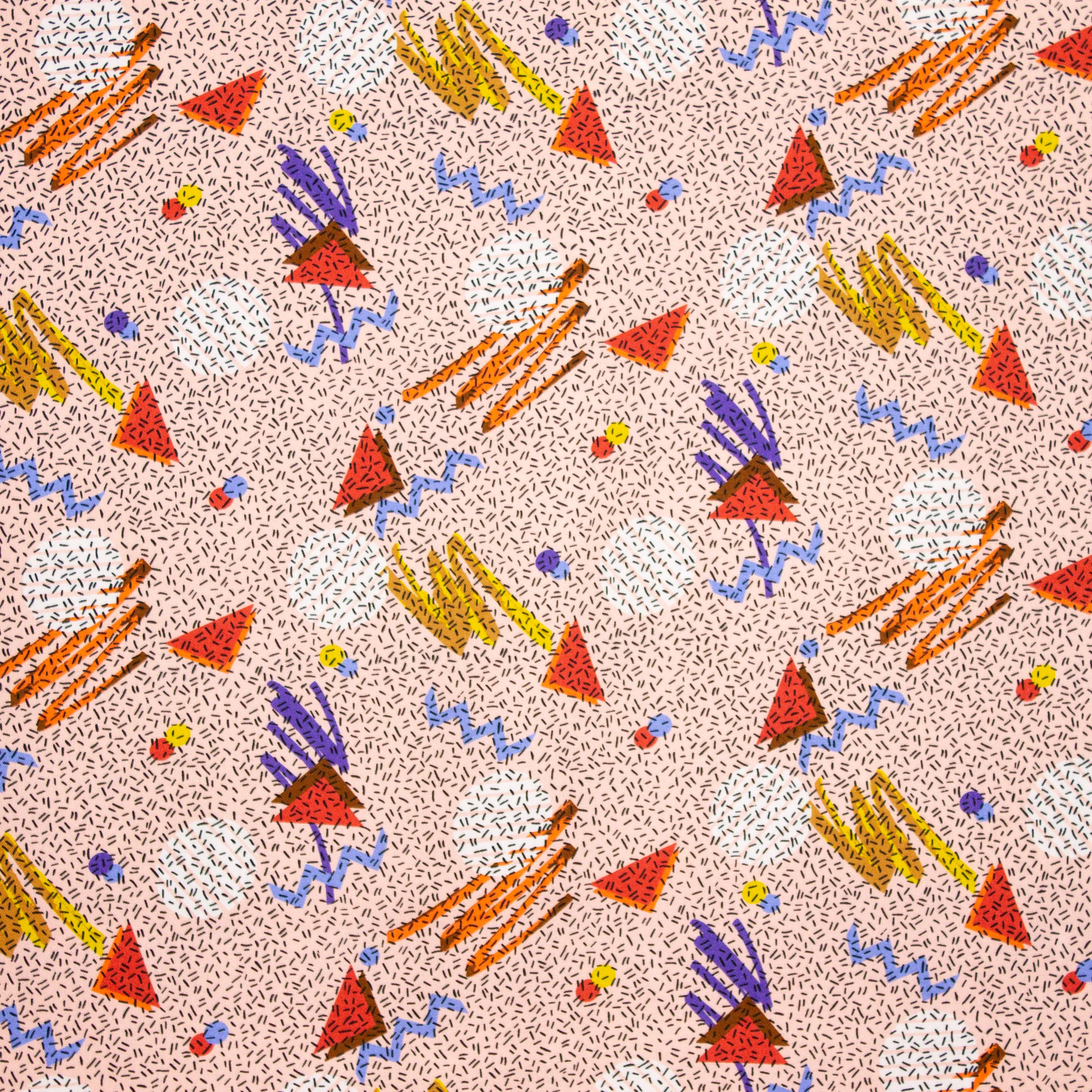 Roze Viscose met Geometrische Figuren van La Maison Victor