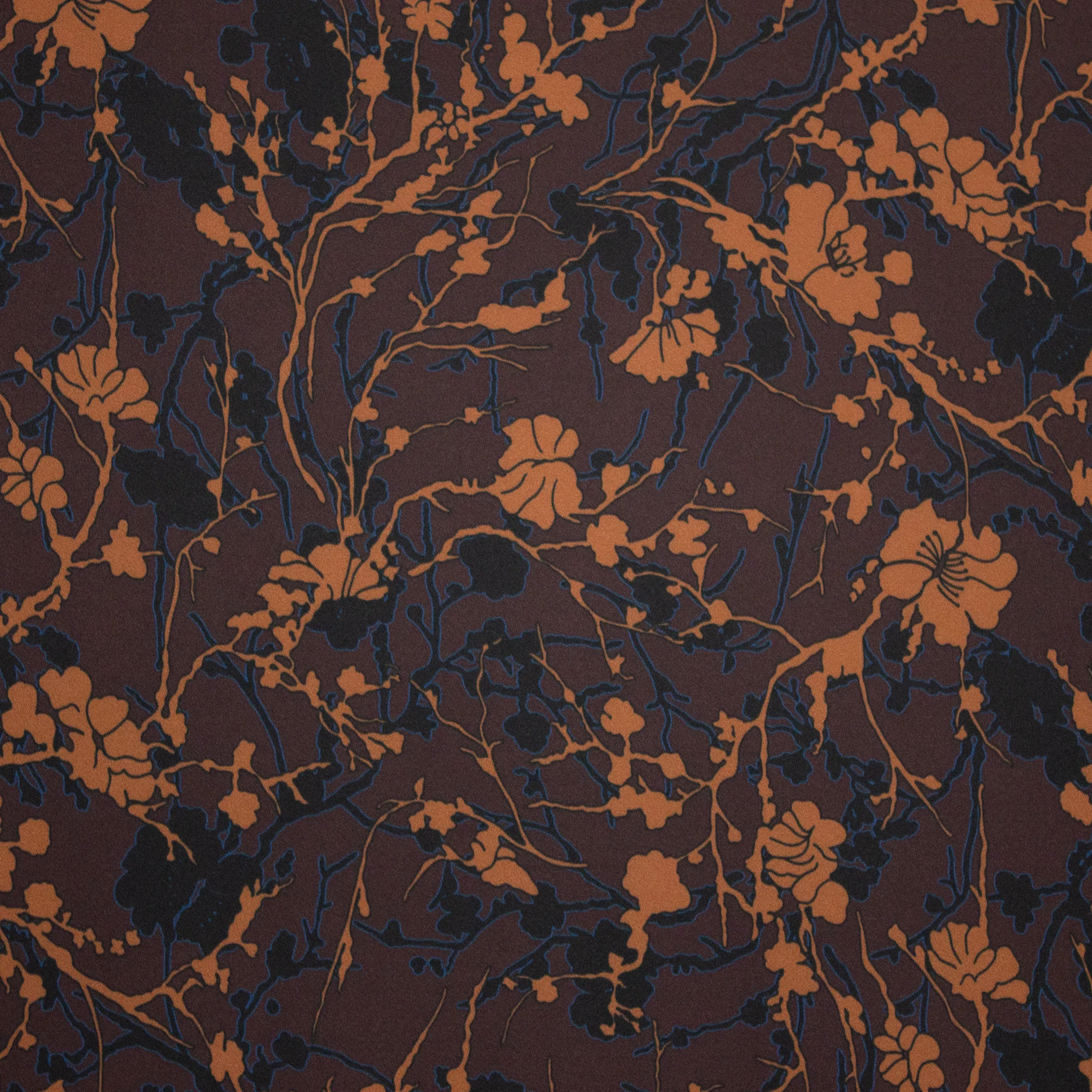 Bruine Polyester Stretch met Patroon