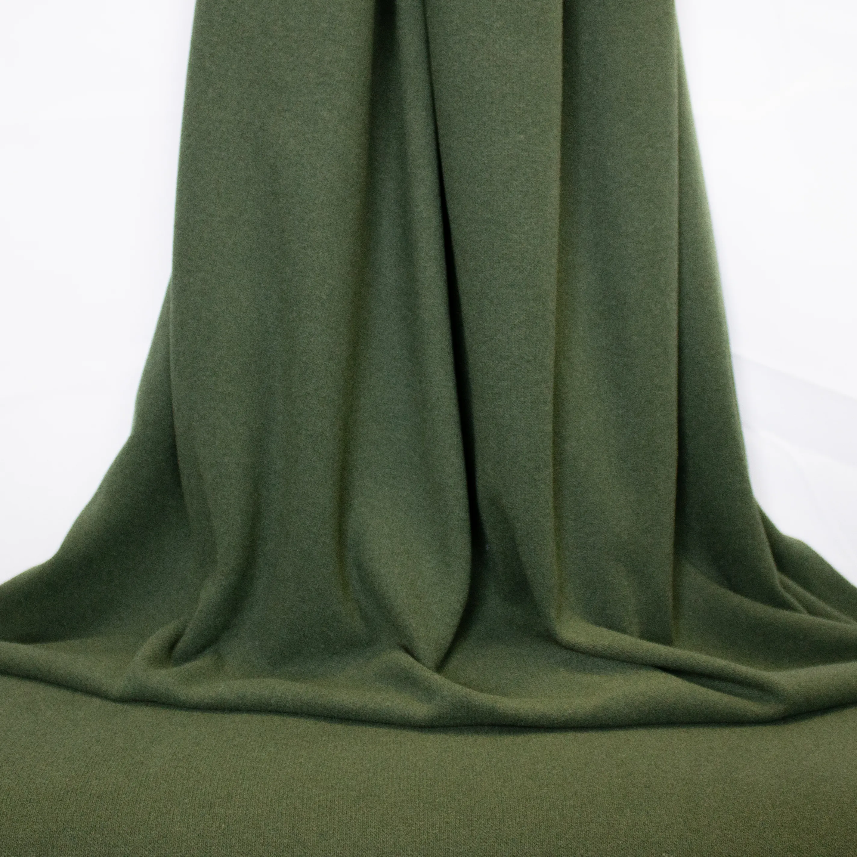 Groen breitje met gebrushte achterkant