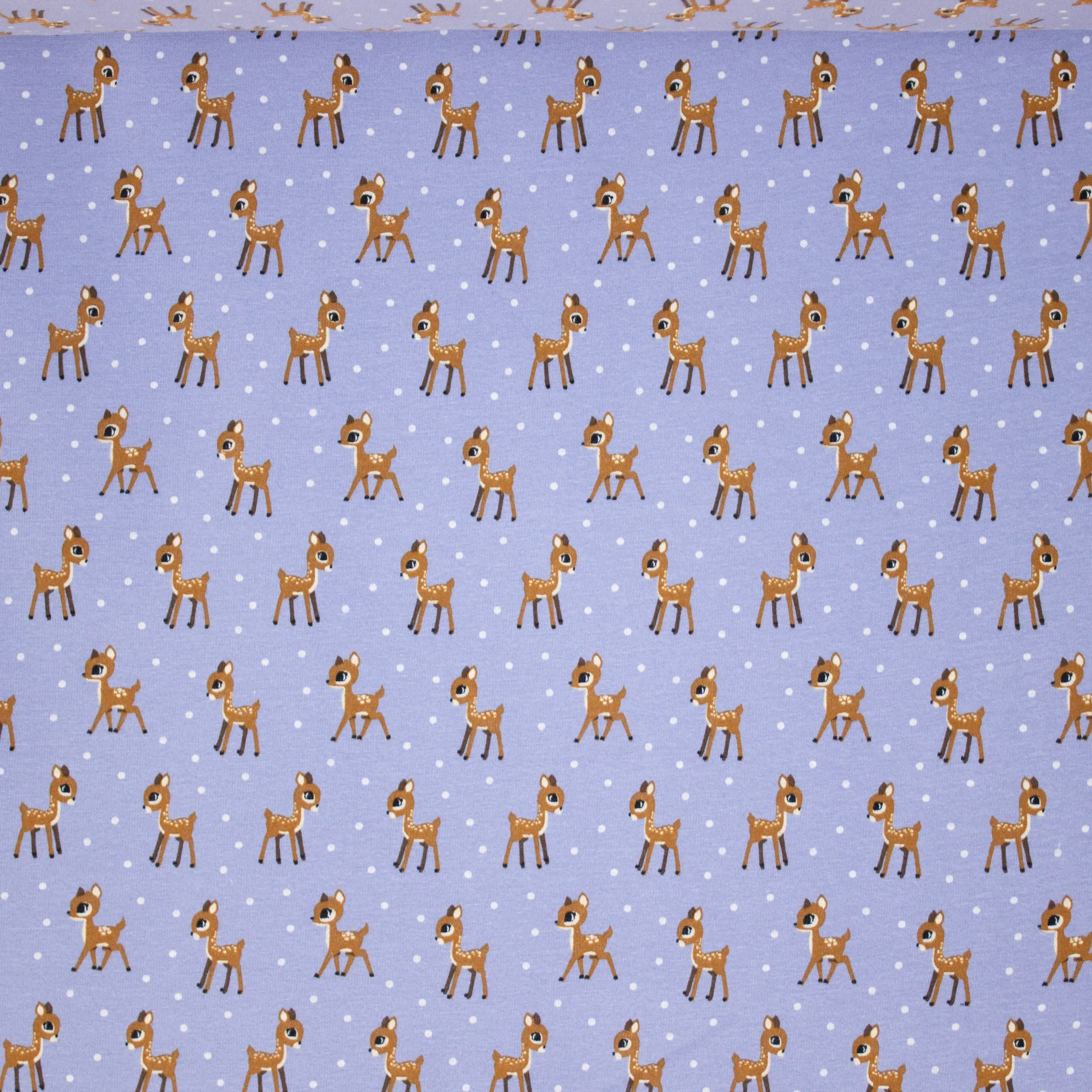 Blauwe Polyester met Hertjes