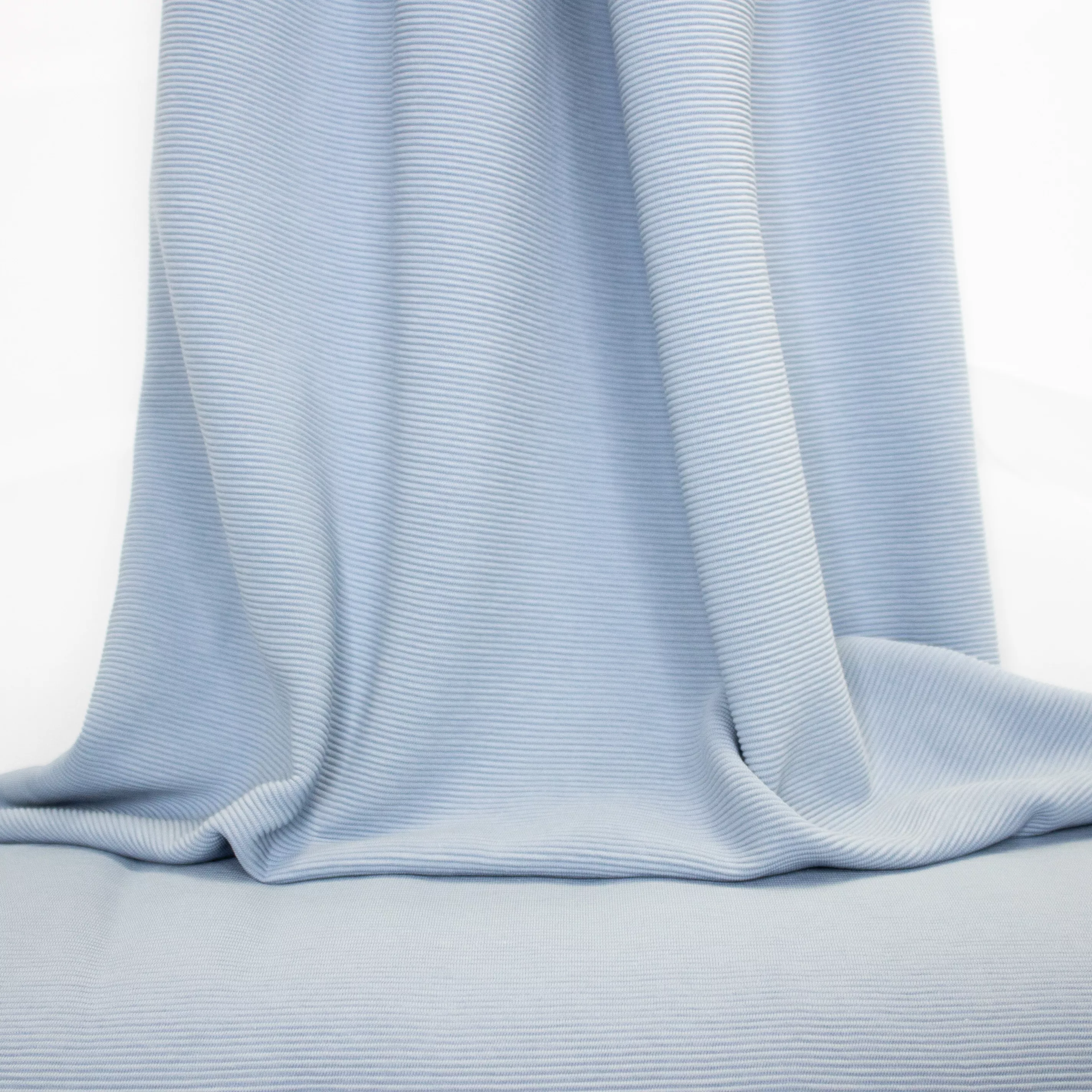Blauwe Geribbelde Ottoman Jersey