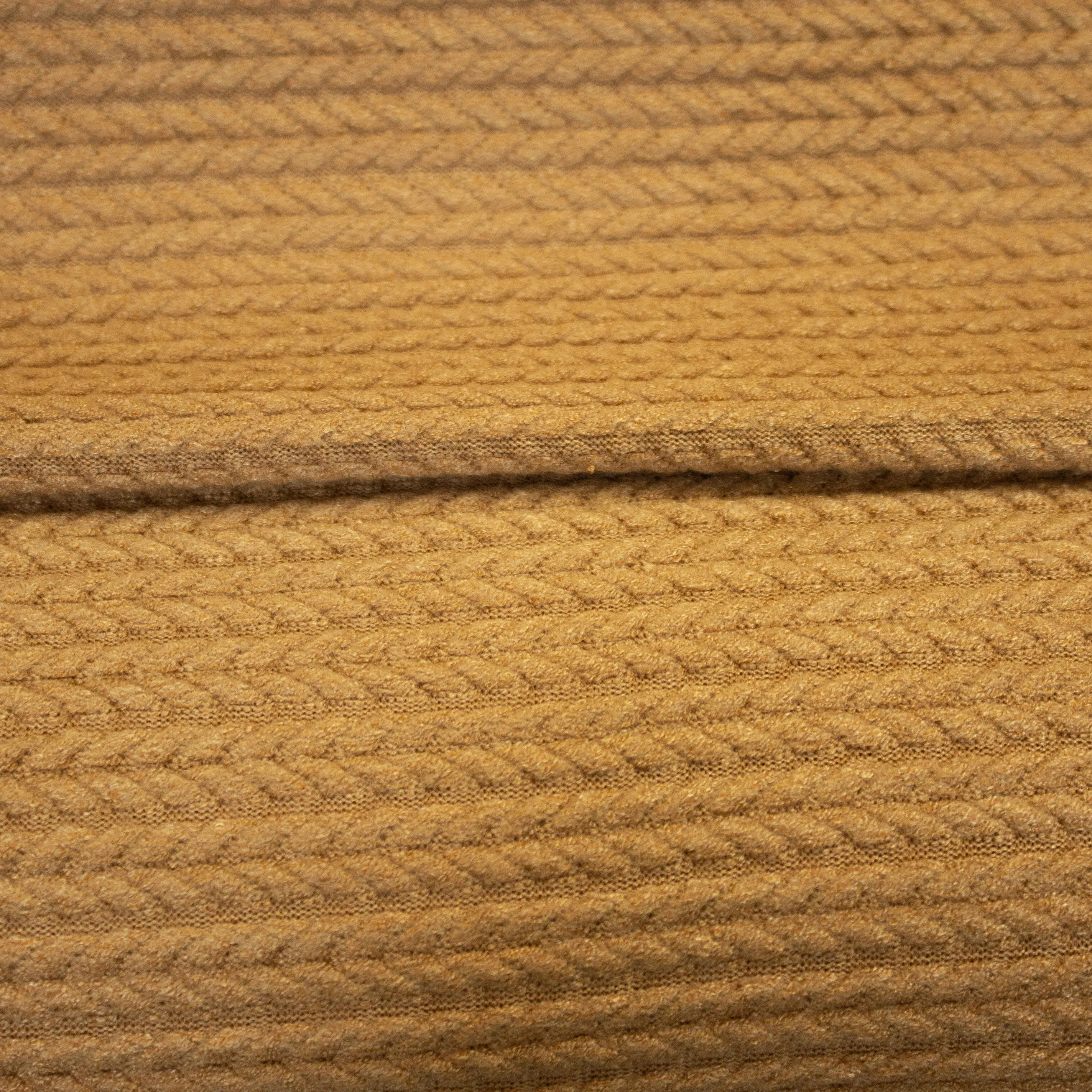 Zachte Camel Viscose met Gevlochten Patroon