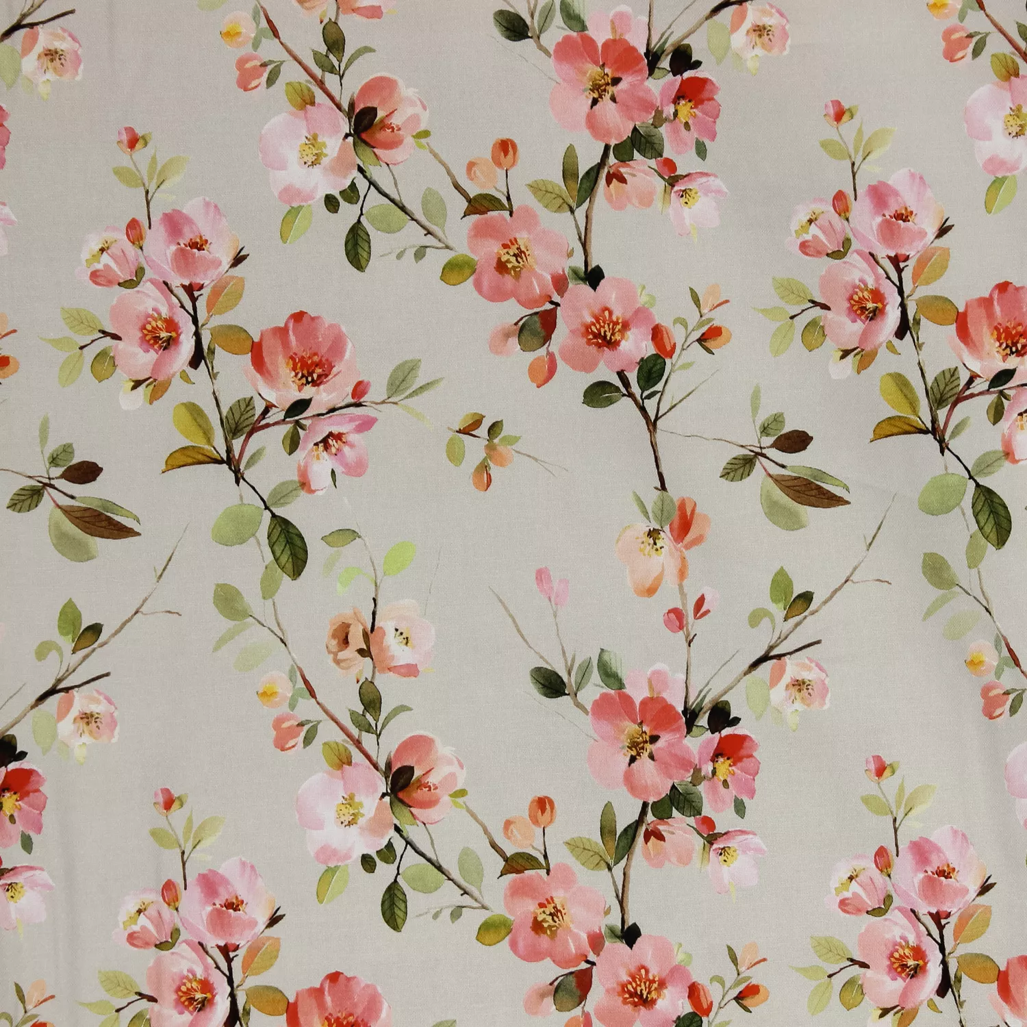 Canvas ecru met bloemen - Poppy