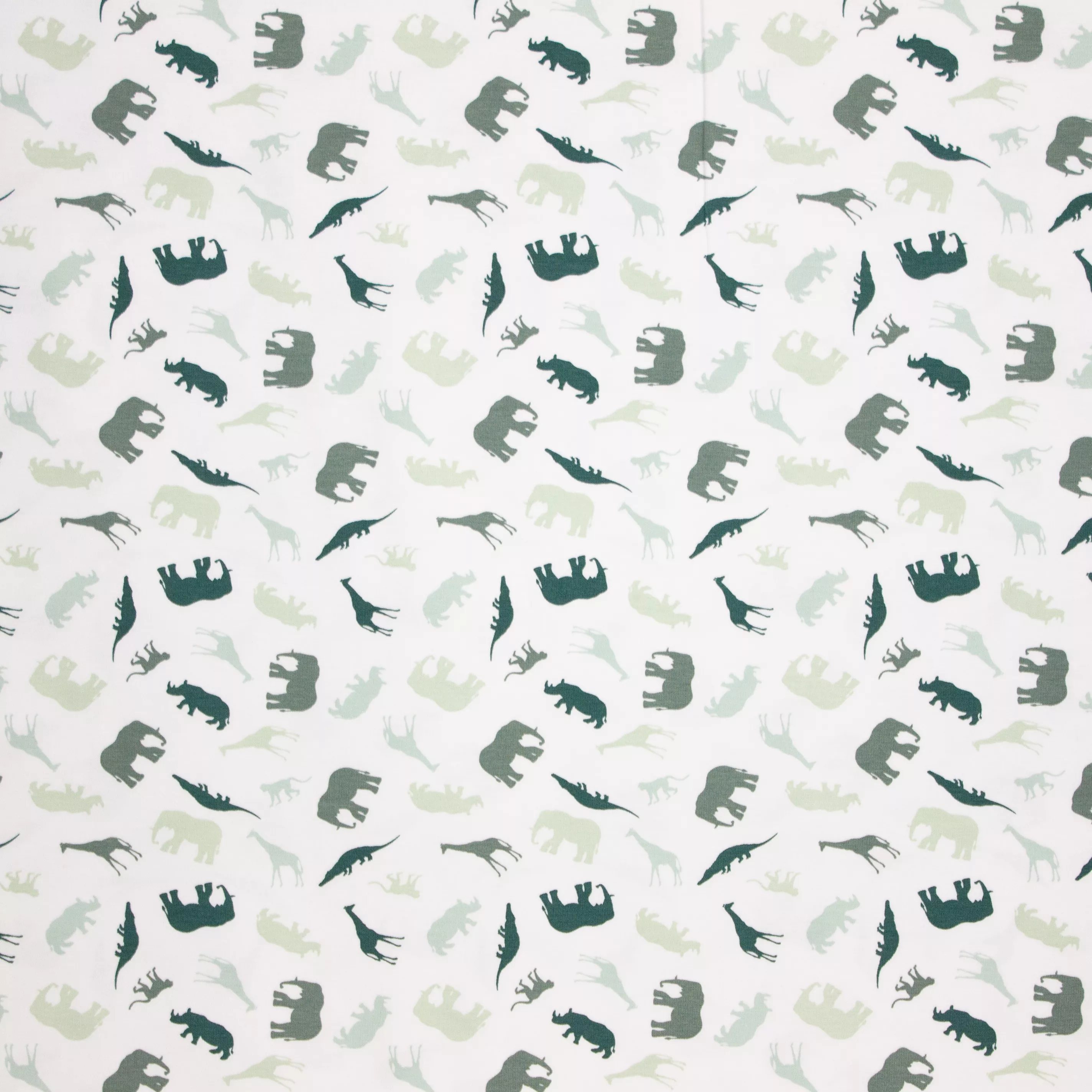 Katoen Tricot Wildlife White