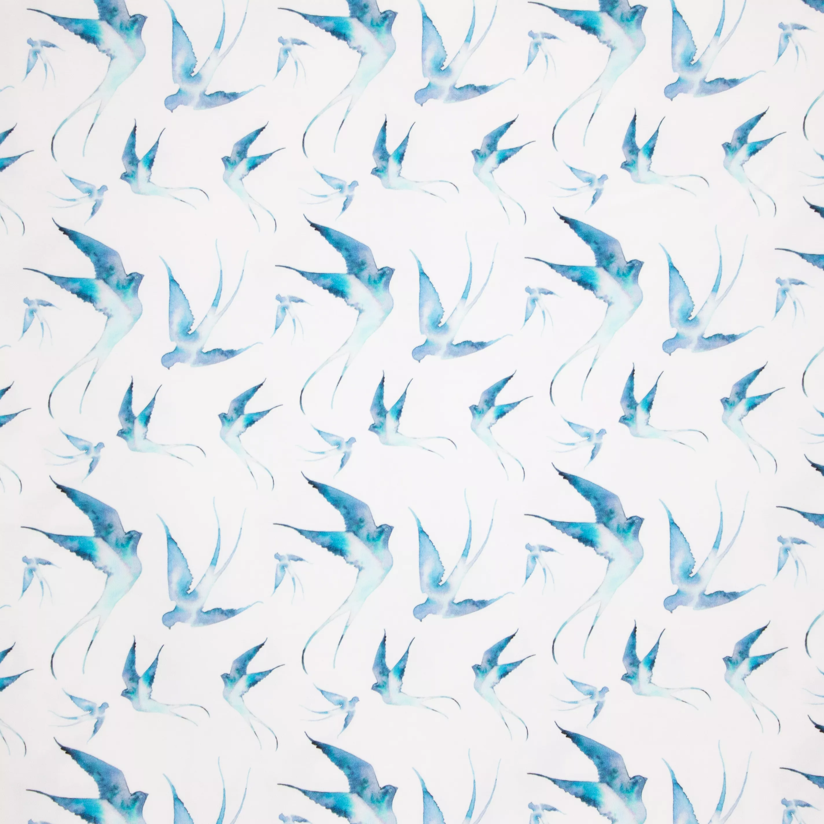 Witte Tricot met Blauwe Vogels