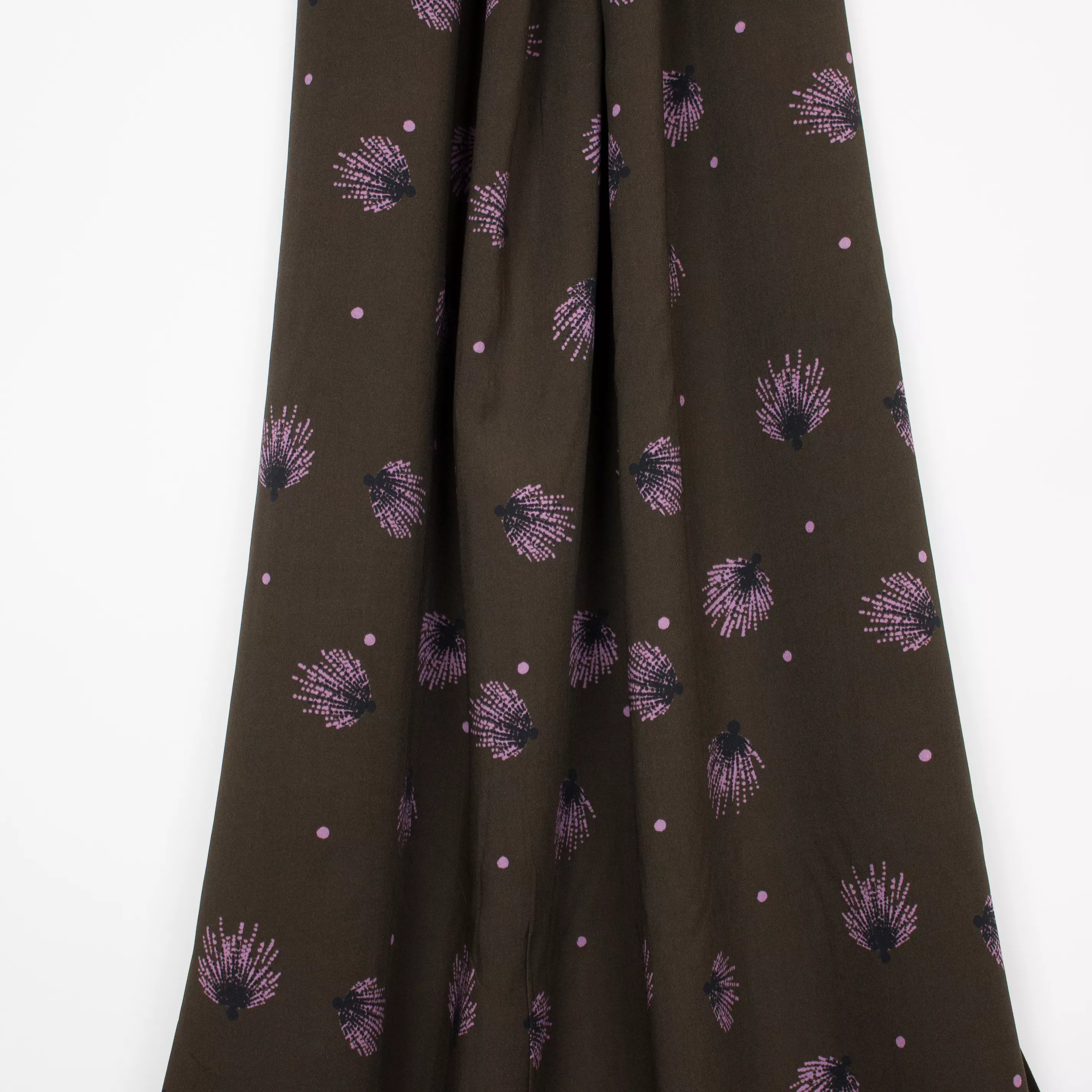 Bruine Viscose met Paars Patroon van La Maison Visctor