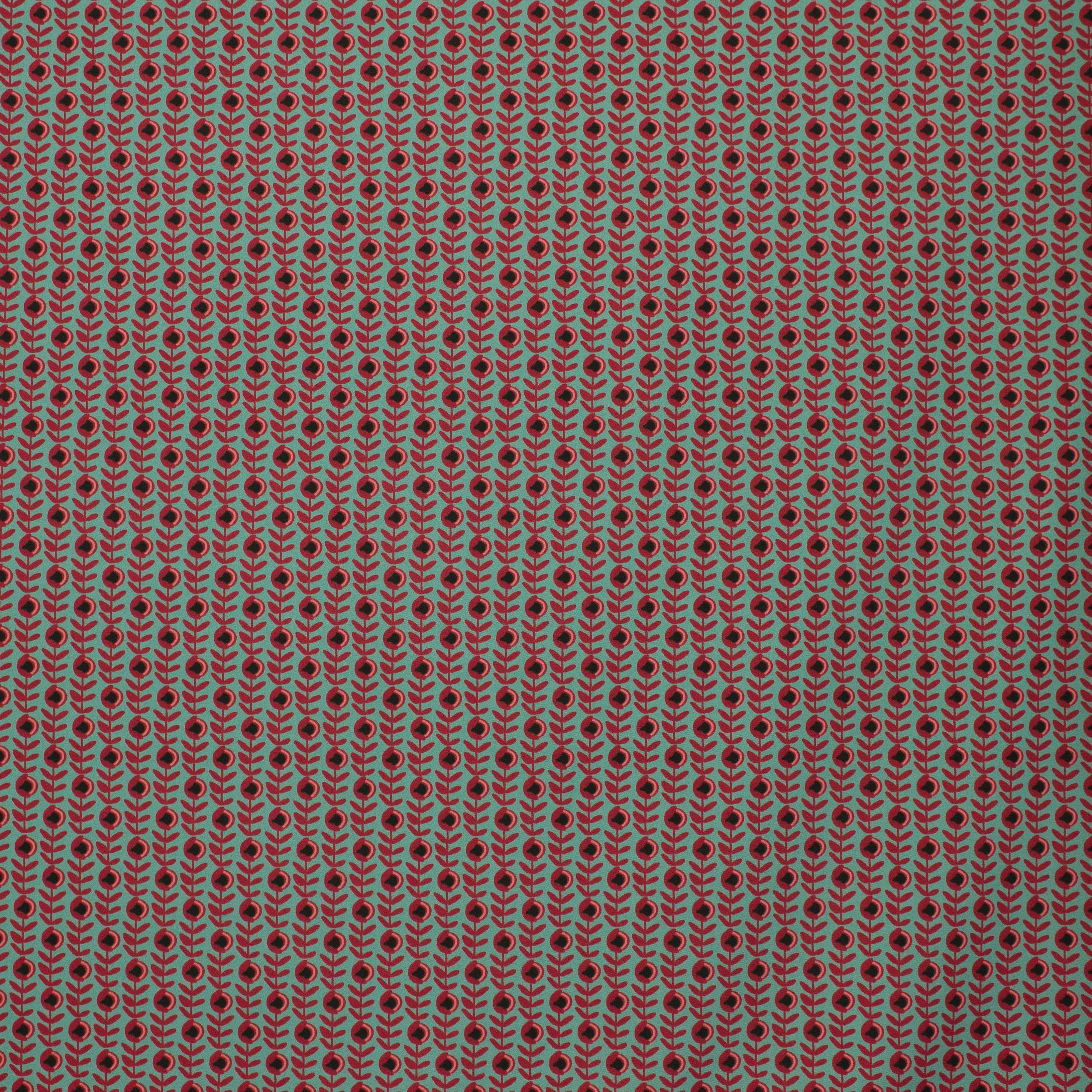 Polyester Tricot met Bloemen Patroon