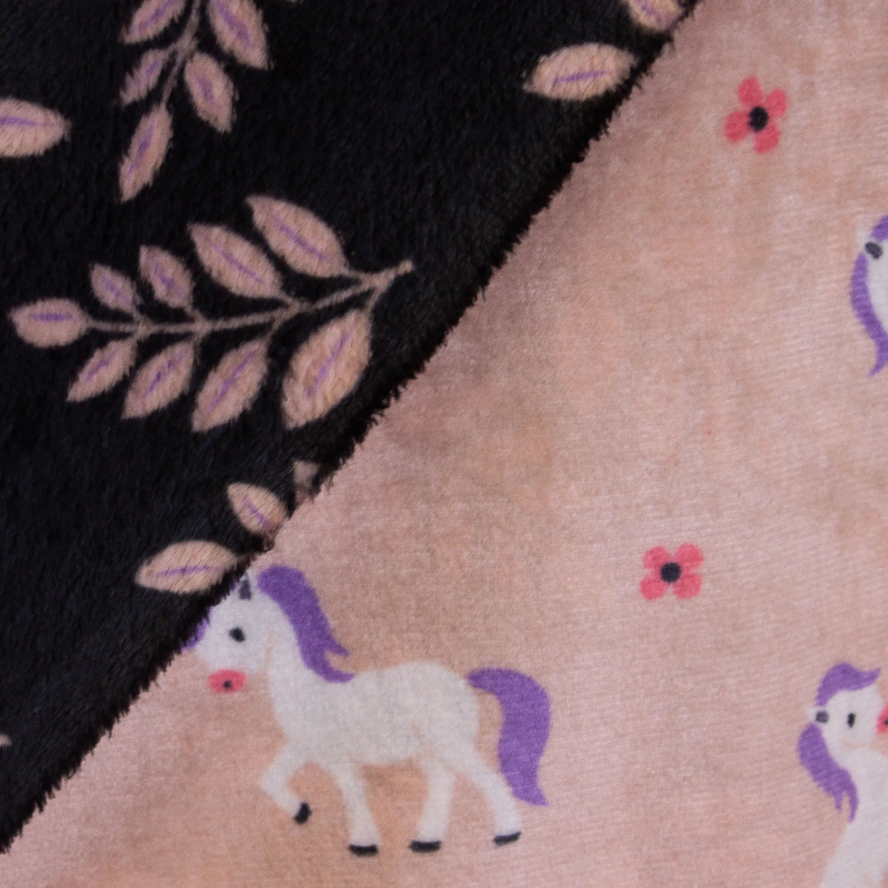 Wellness Fleece Dubbelzijdig Eenhoorn en Takjes