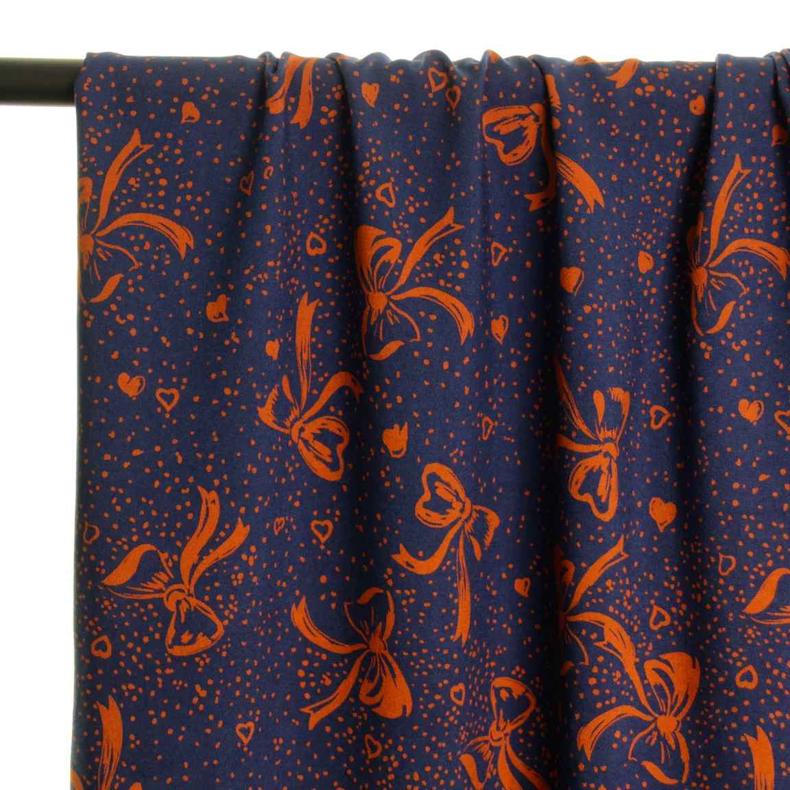 Blauwe viscose met strikken - Atelier Jupe