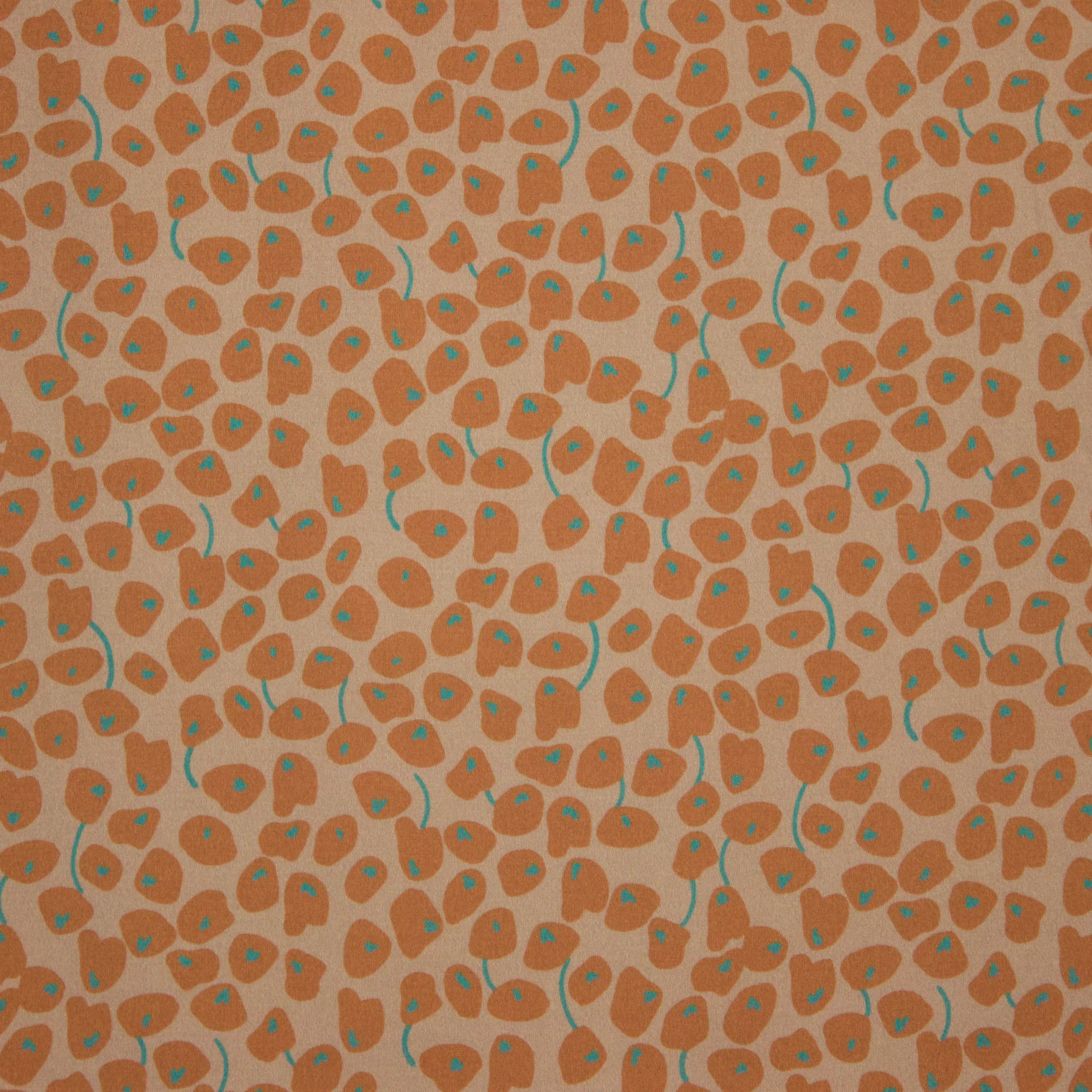 Bruine polyamide met abstract klaprozen