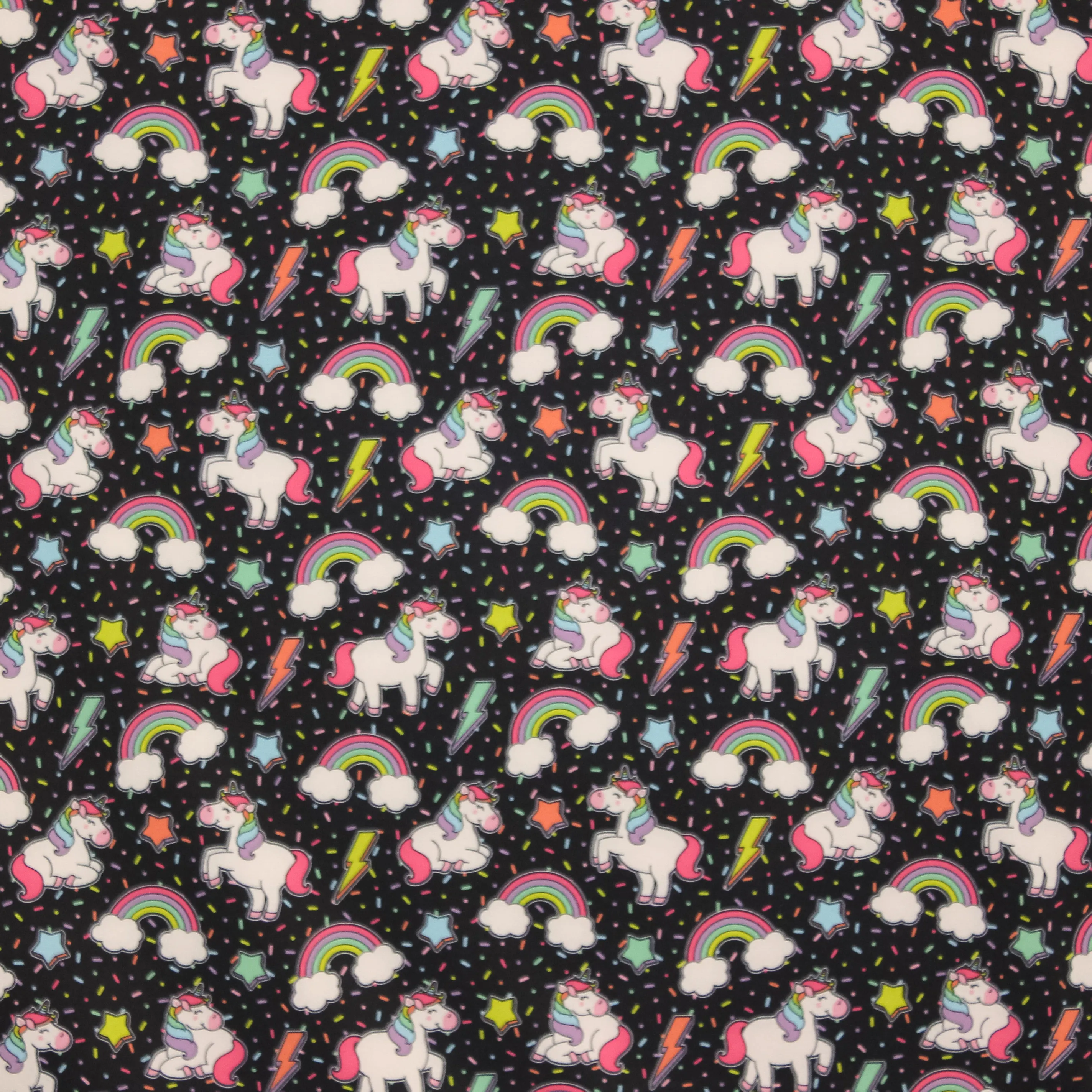 Zwarte Softshell met Eenhoorns