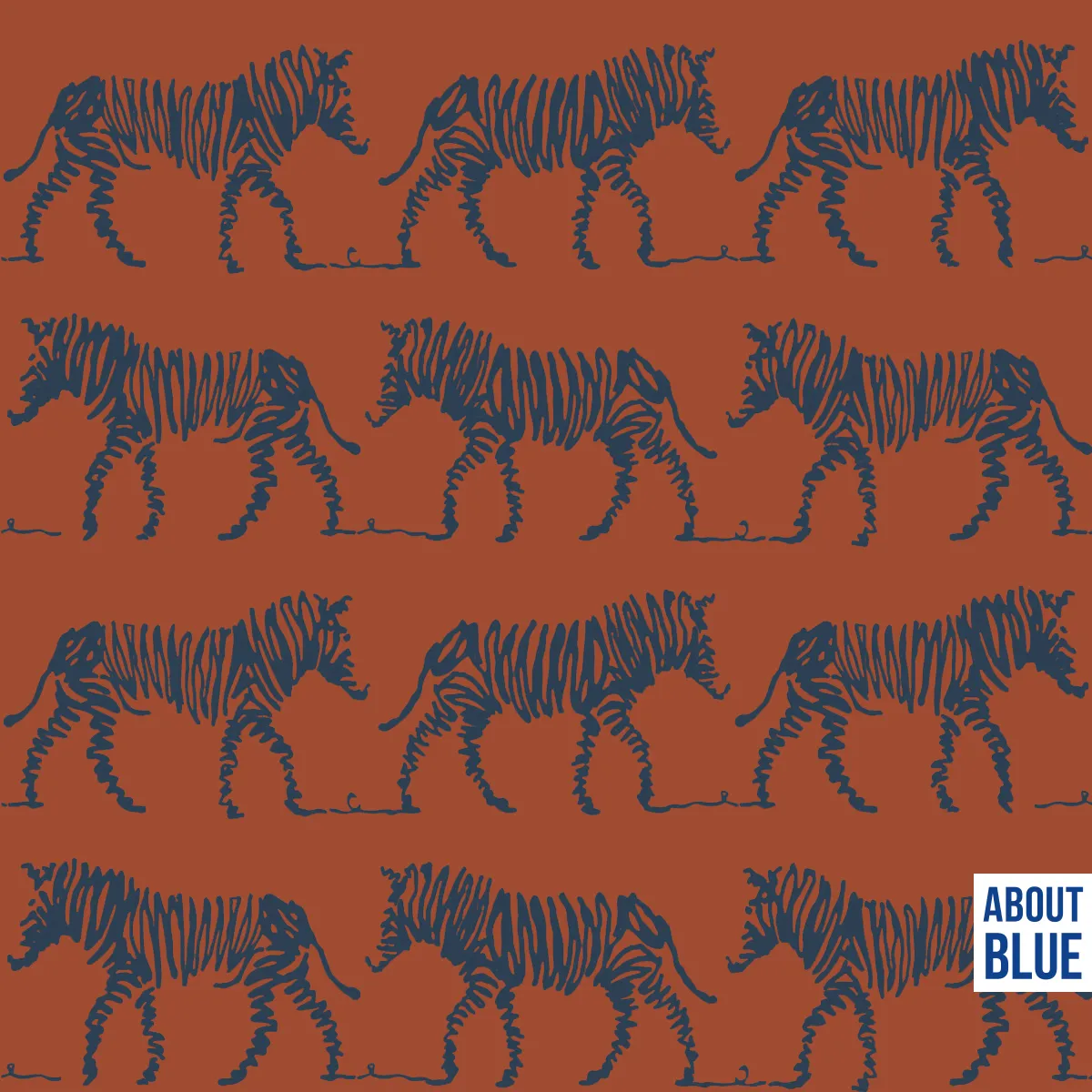 Spons badstof roest met zebra's van About Blue