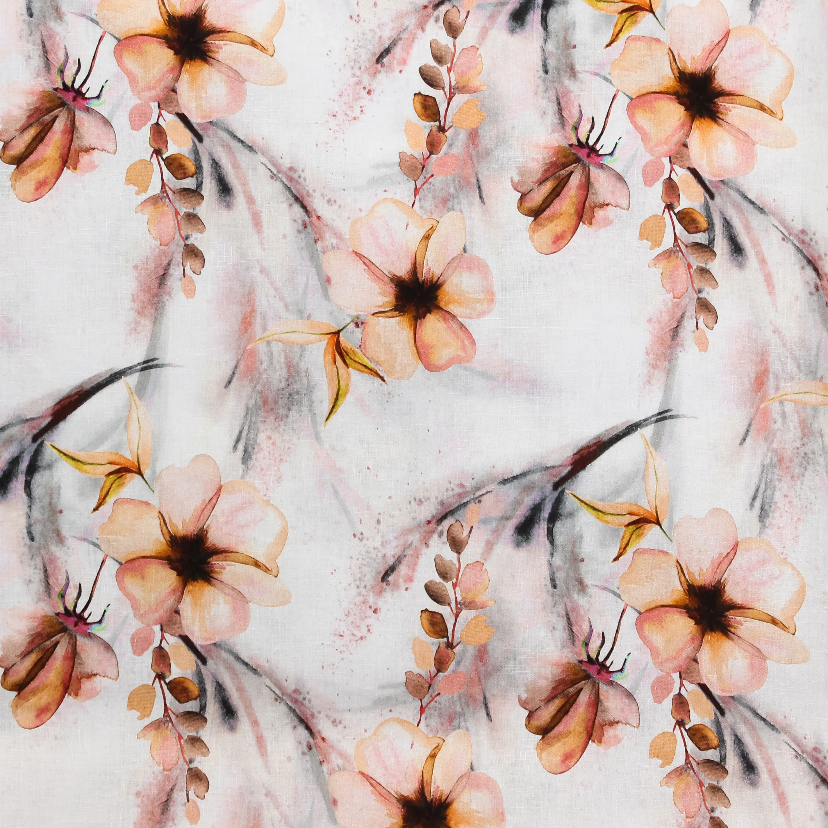 Linnen met Oranje Bloemen