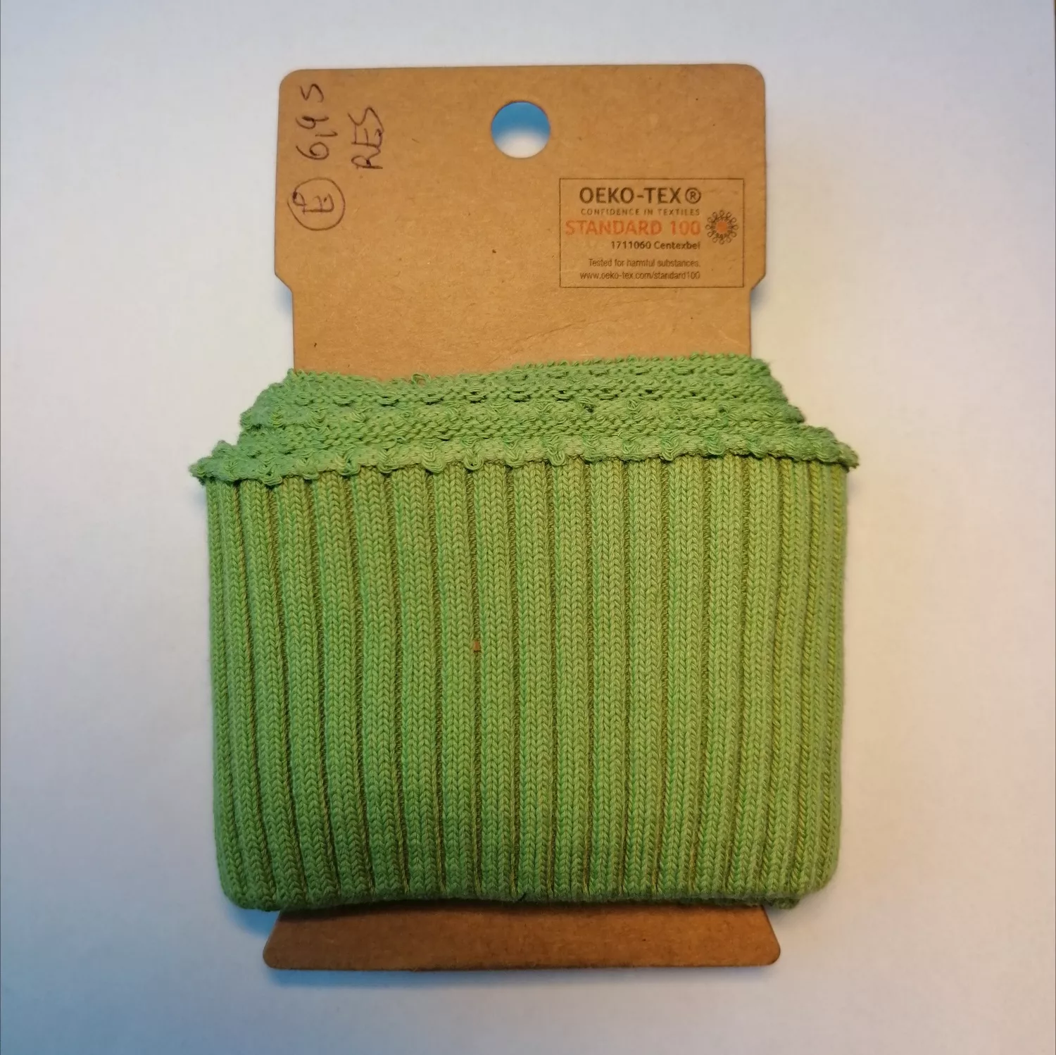 Lichtgroene cuff (boordstof)