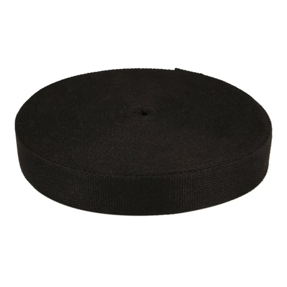 Tassenband / keperband 38 mm zwart