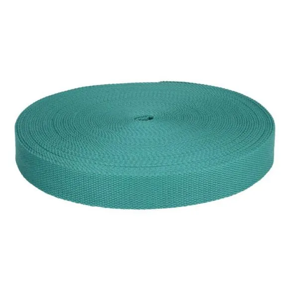 Tassenband / keperband 32 mm petrol groen
