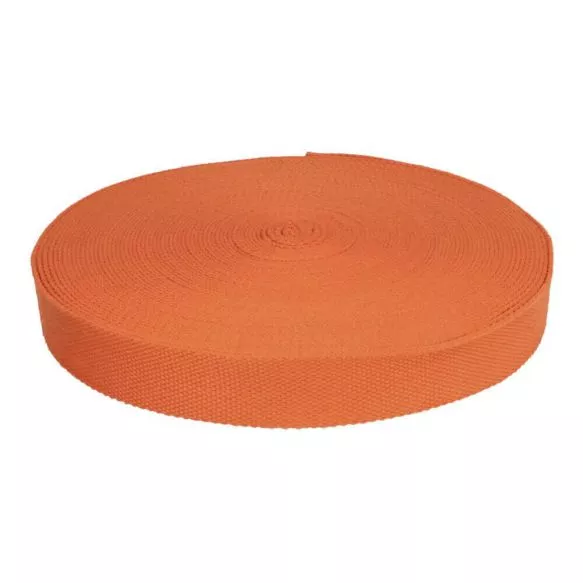 Tassenband / keperband 32 mm oranje