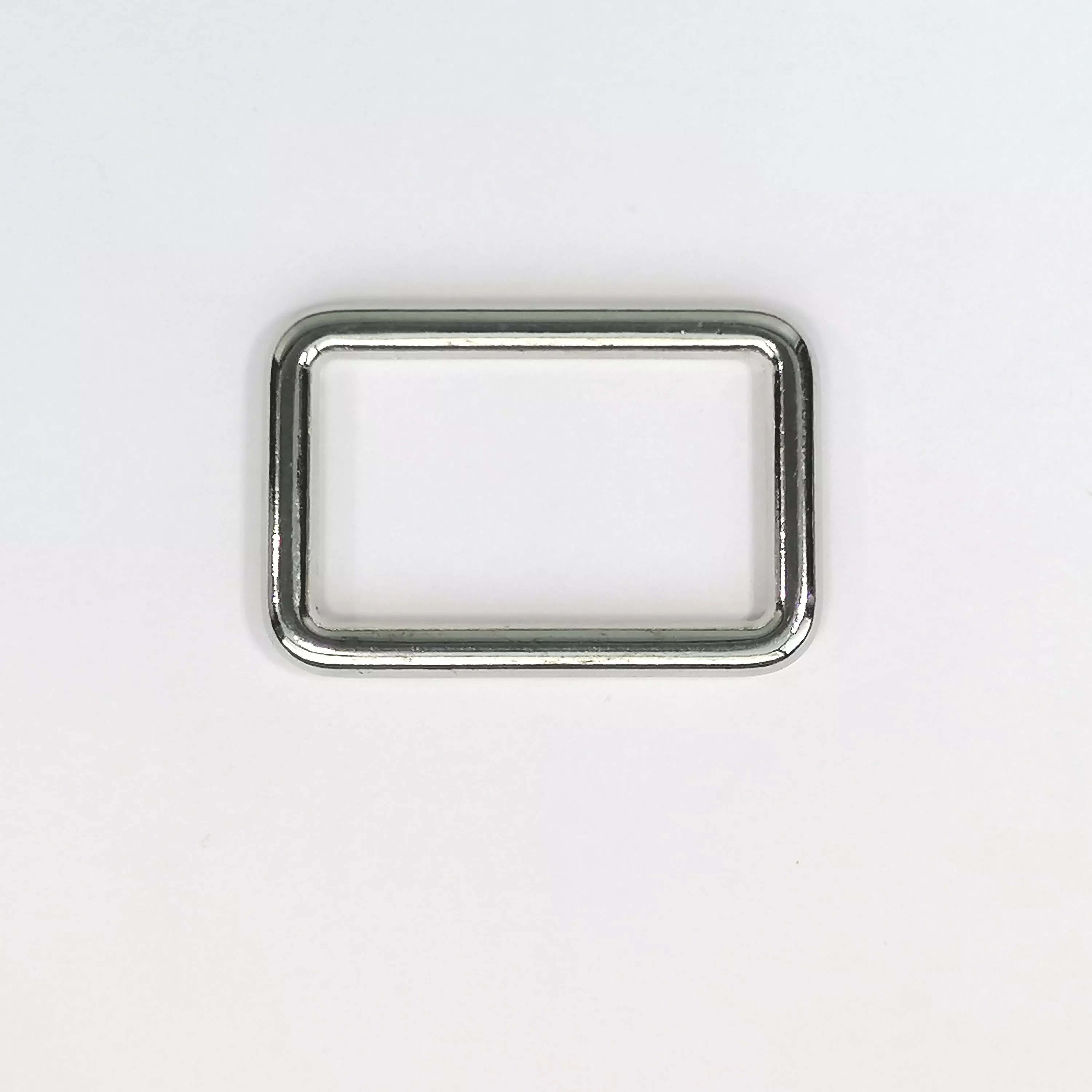 Rechthoekige ring - zilverkleurig - 2,5 x 1,5 cm