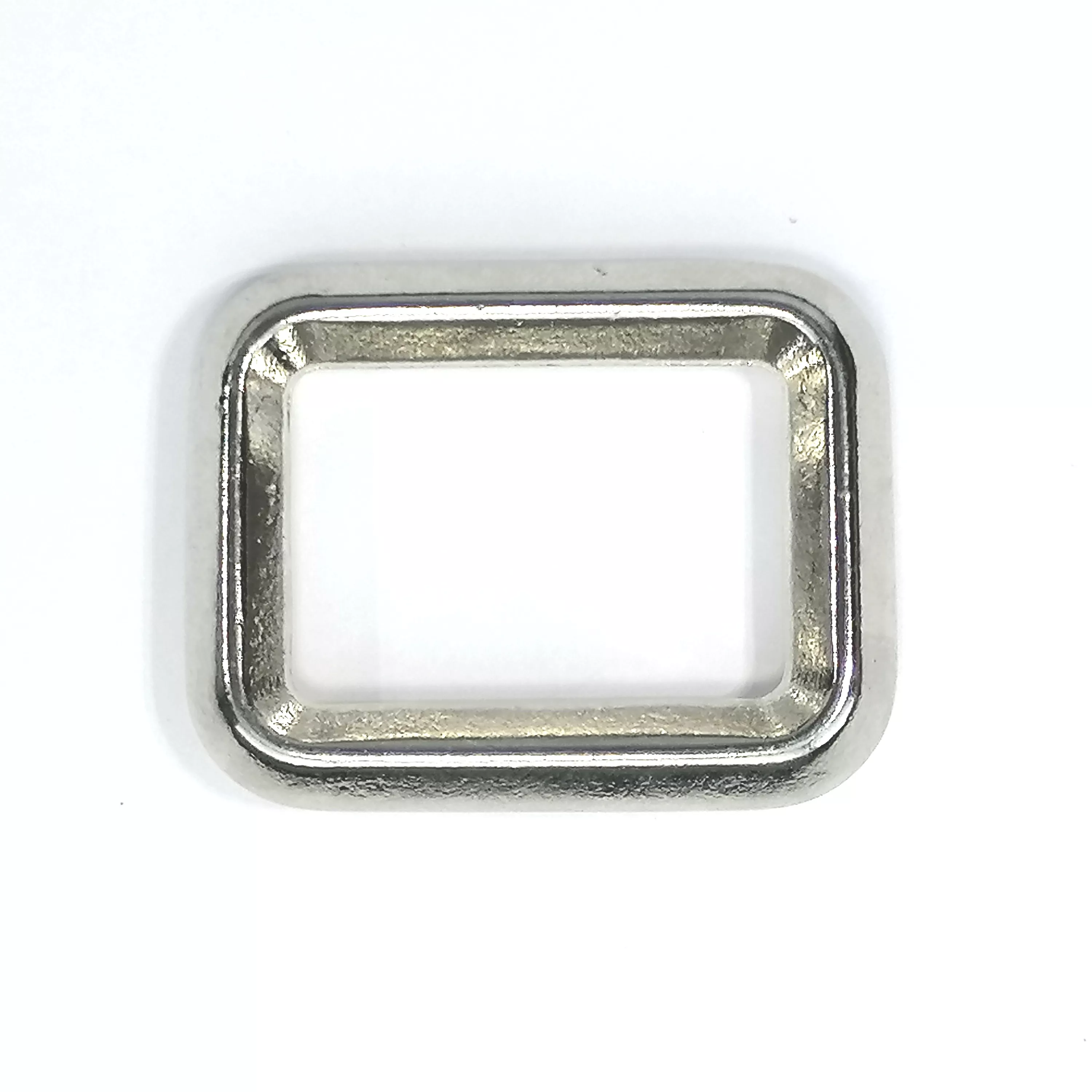 Rechthoekige ring - zilverkleurig - 2,5 x 1,5 cm - zwaar