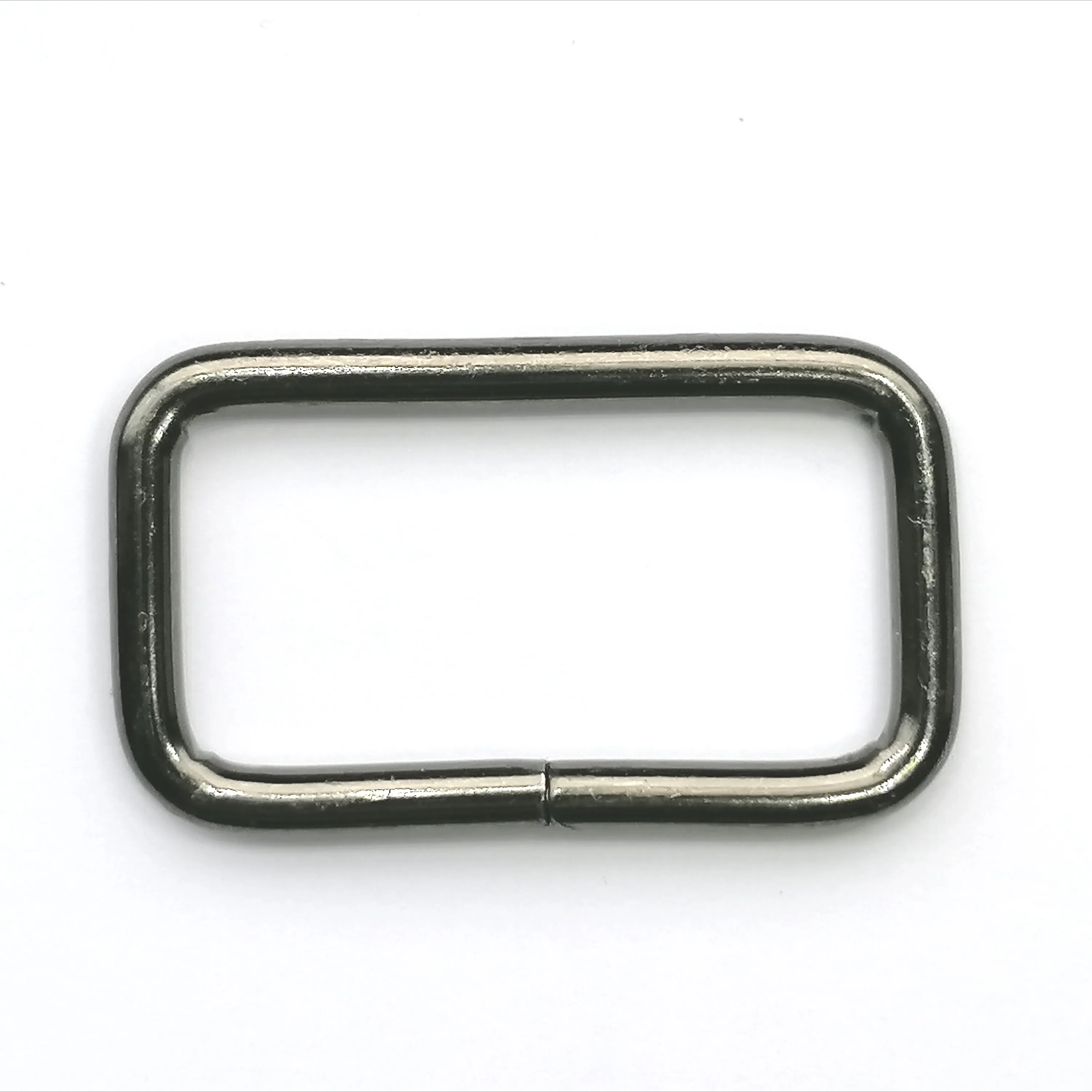 Rechthoekige ring - gunmetal - 3,8 x 2 cm