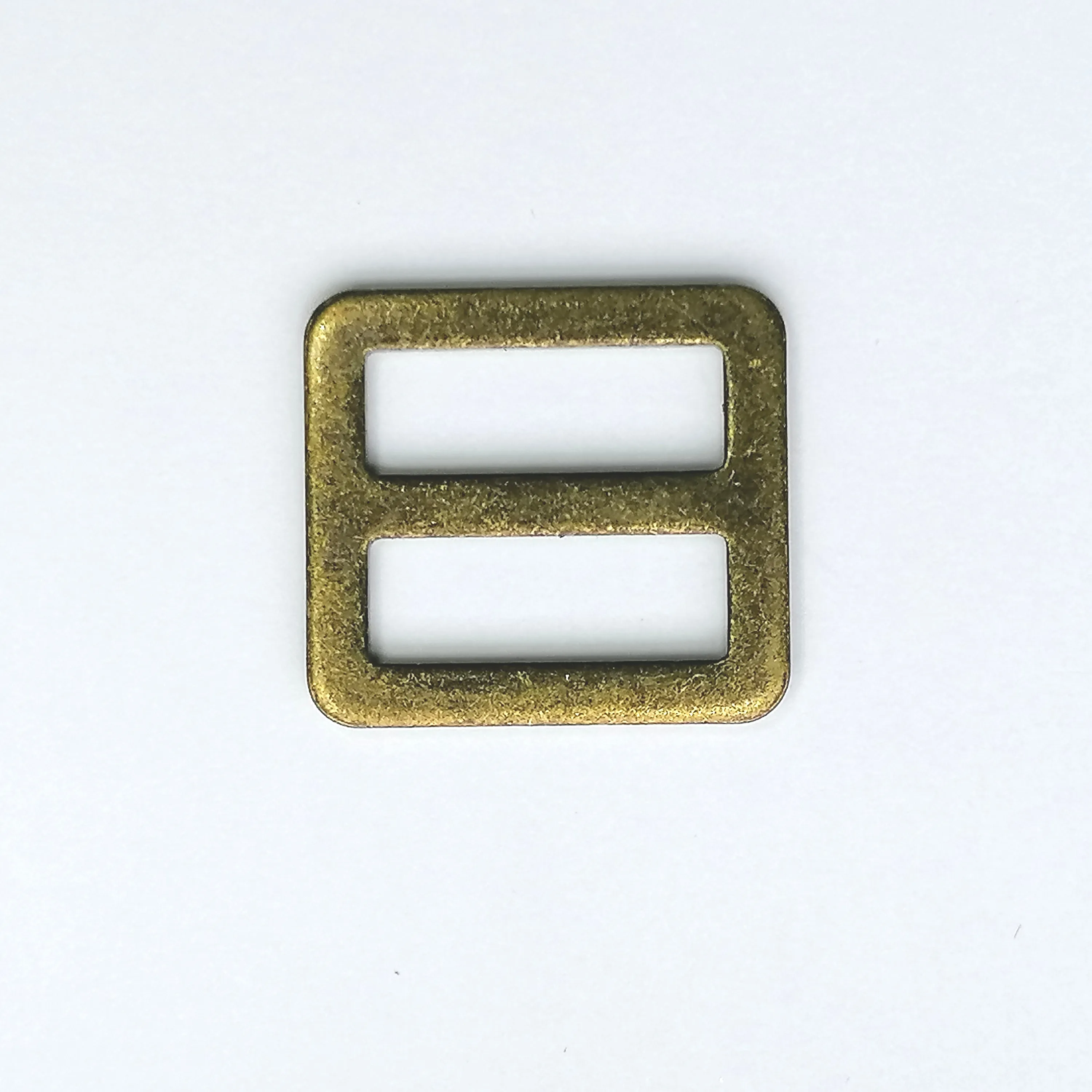 Schuifgesp - brons - 2 x 0,7 cm