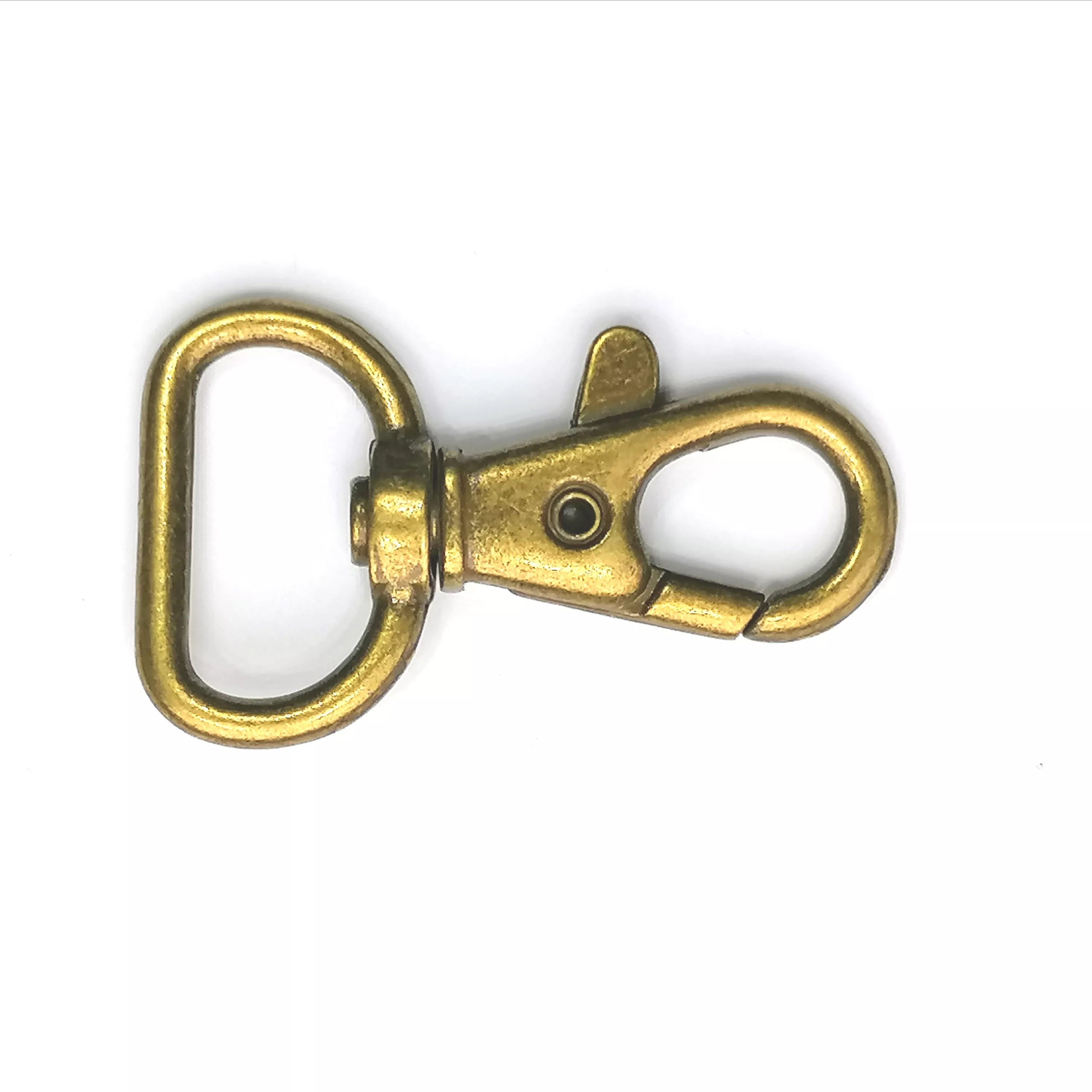 Musketonhaak - messing - 2 cm
