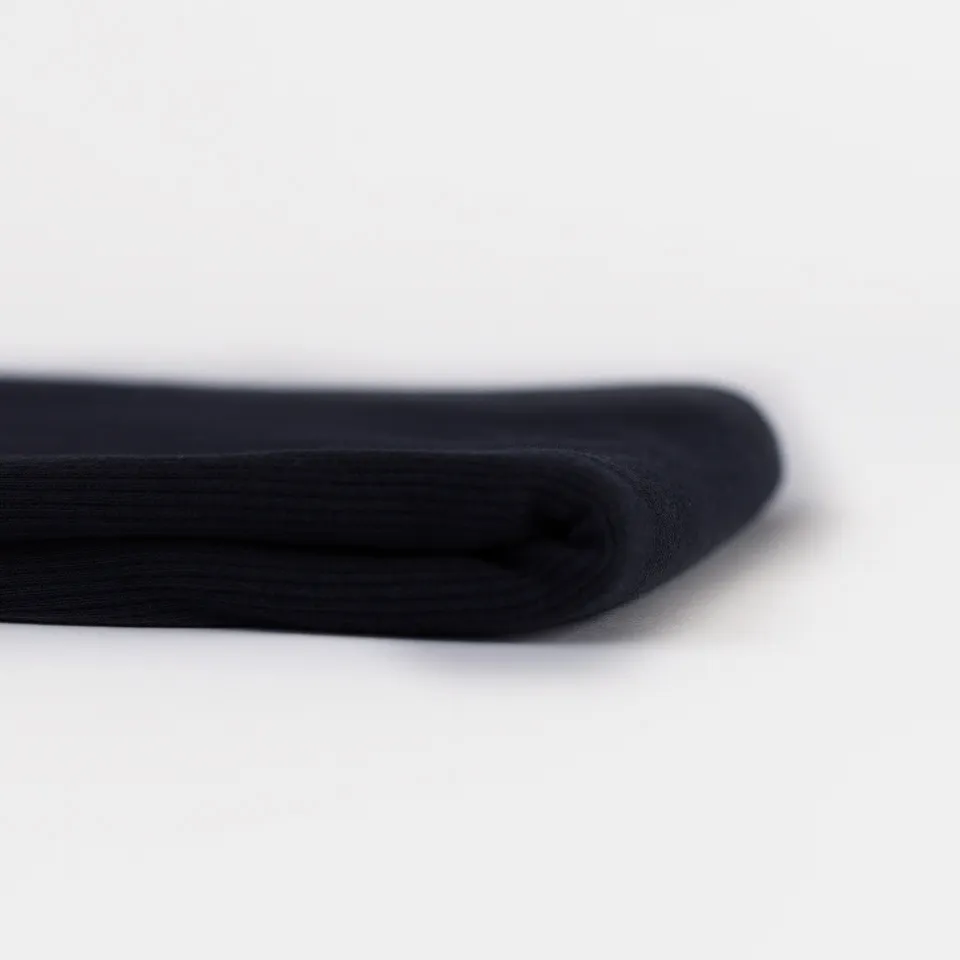Zwarte geribde boordstof 'Blue Graphite' van See You At Six