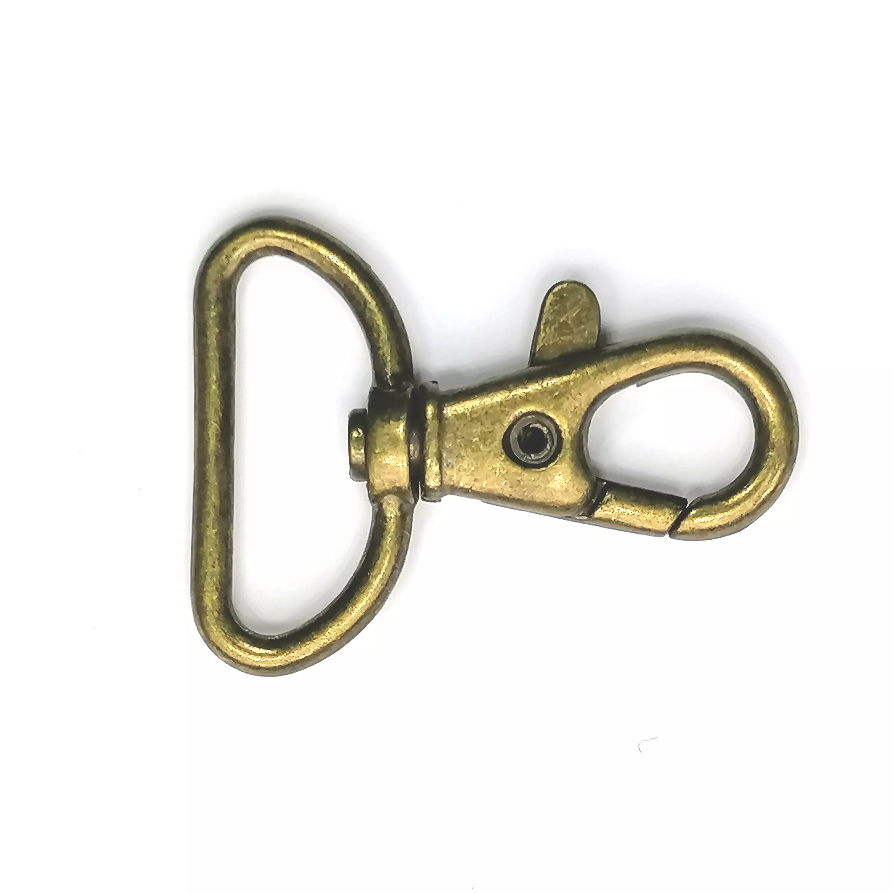 Musketonhaak - messing - 2,5 cm
