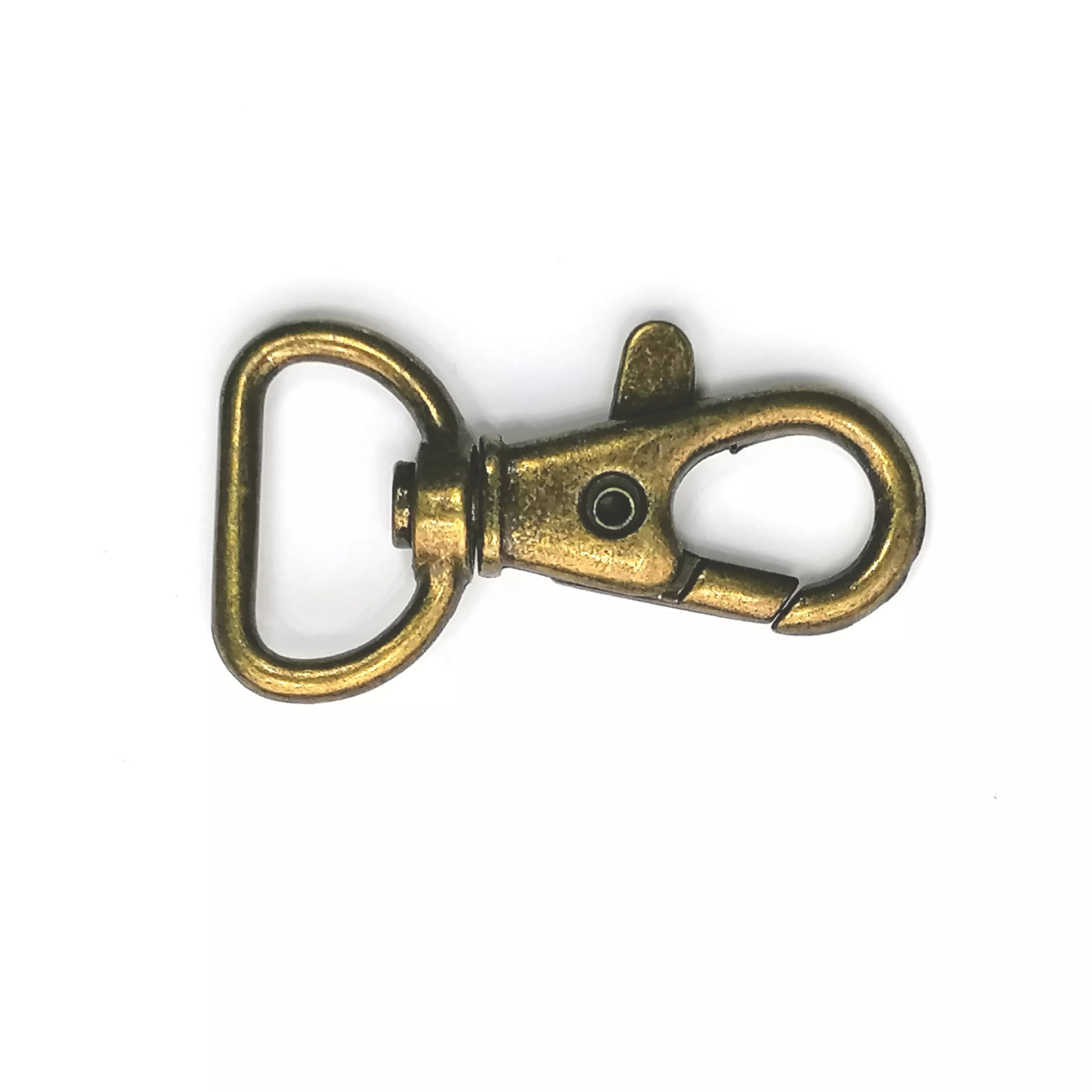 Musketonhaak - messing - 1,5 cm