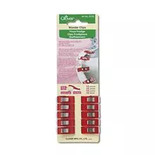 Wonder clips klein van Clover - 10 stuks - rood
